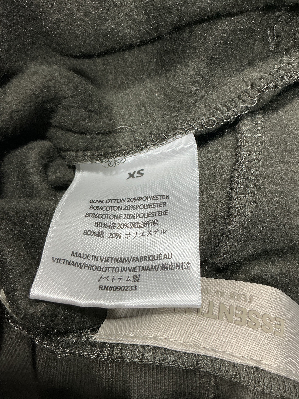 Fear of God Essentials 1977 Sweatpants Joggers Size Regular Xs Dark Grey