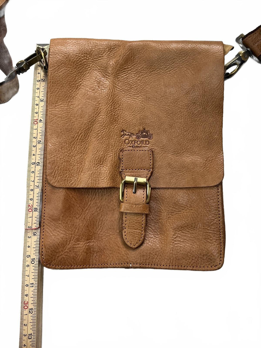 Oxford Chariot Unisex Luxury Bespoke Leather Crossbody Bag Brown