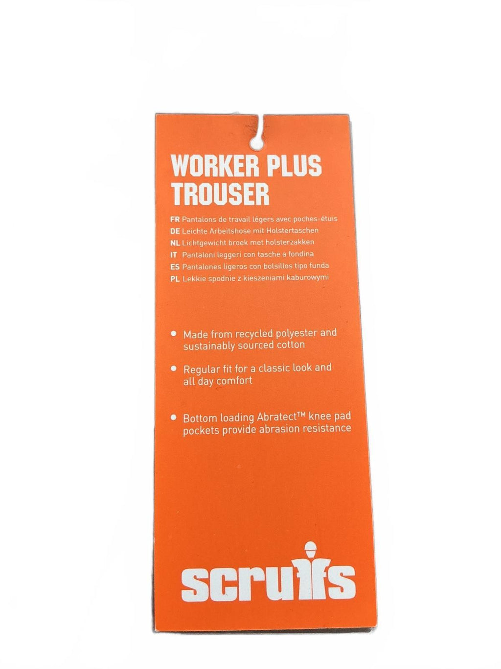 Scruffs Worker Plus Trousers Men 32S Black Durable Knee Pad Pockets