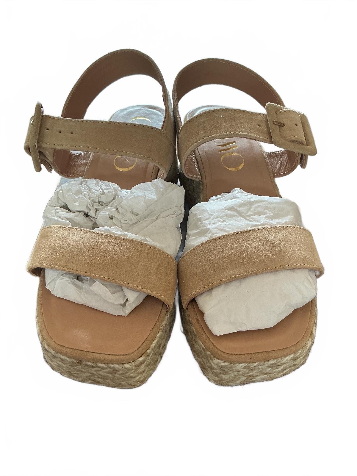 Gaimo Beige Suede Espadrille Wedge Sandals Size 5 UK Summer Footwear