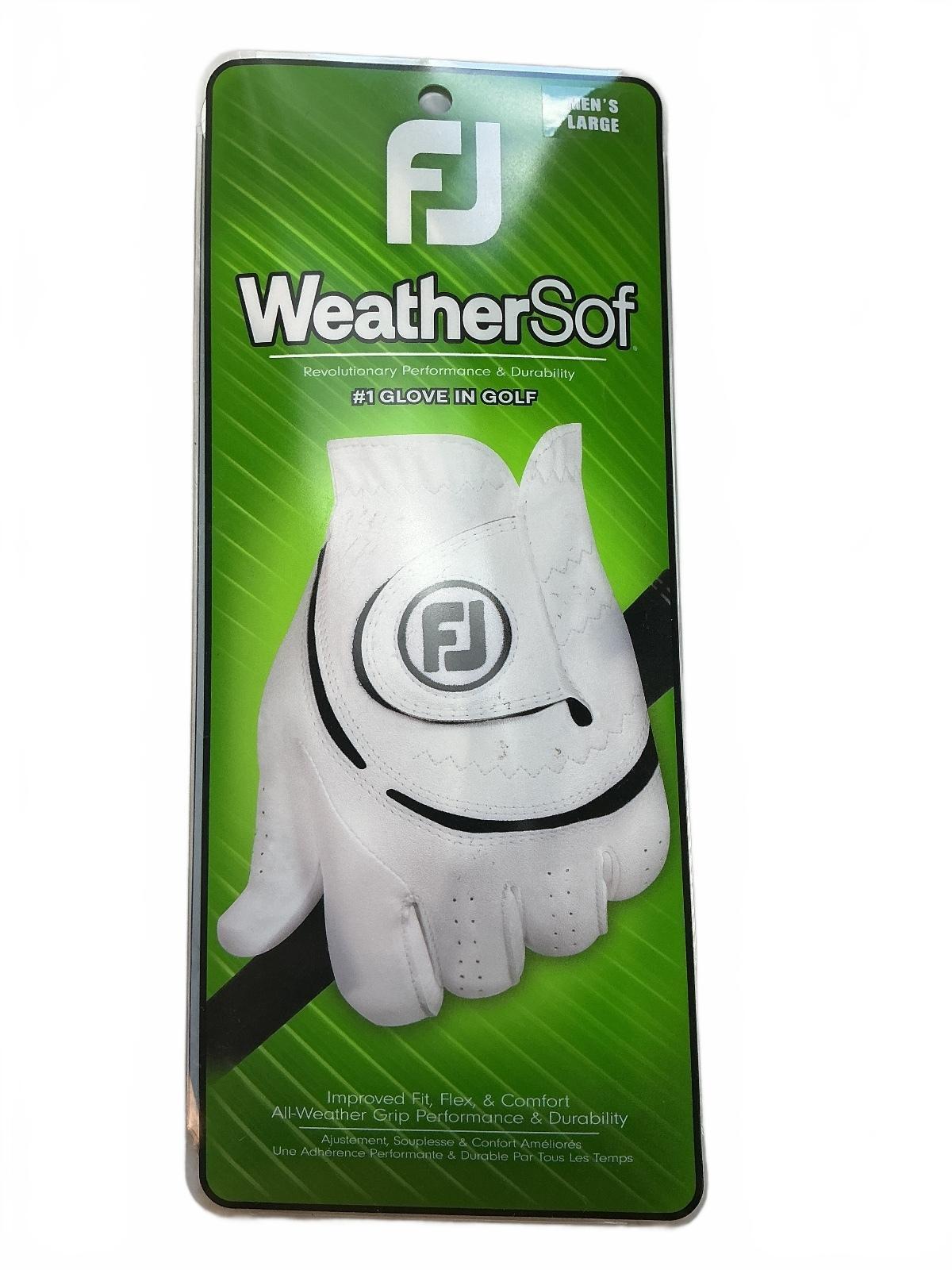 *NEW* FootJoy WeatherSof Men's Large Left Golf Glove White Black Durable Grip
