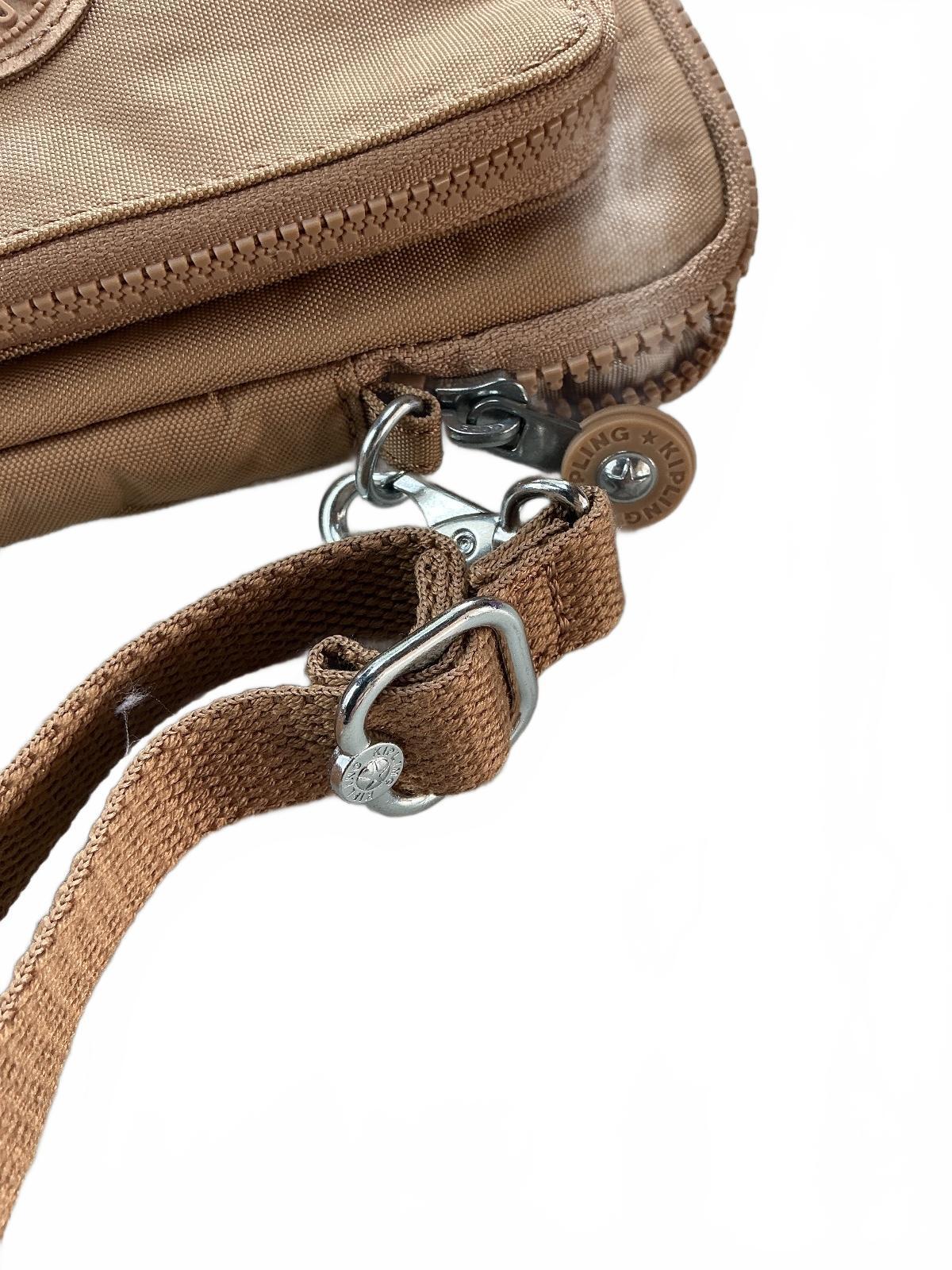 Kipling Telmo Light Unisex Small Crossbody Bag Tan Adjustable Strap