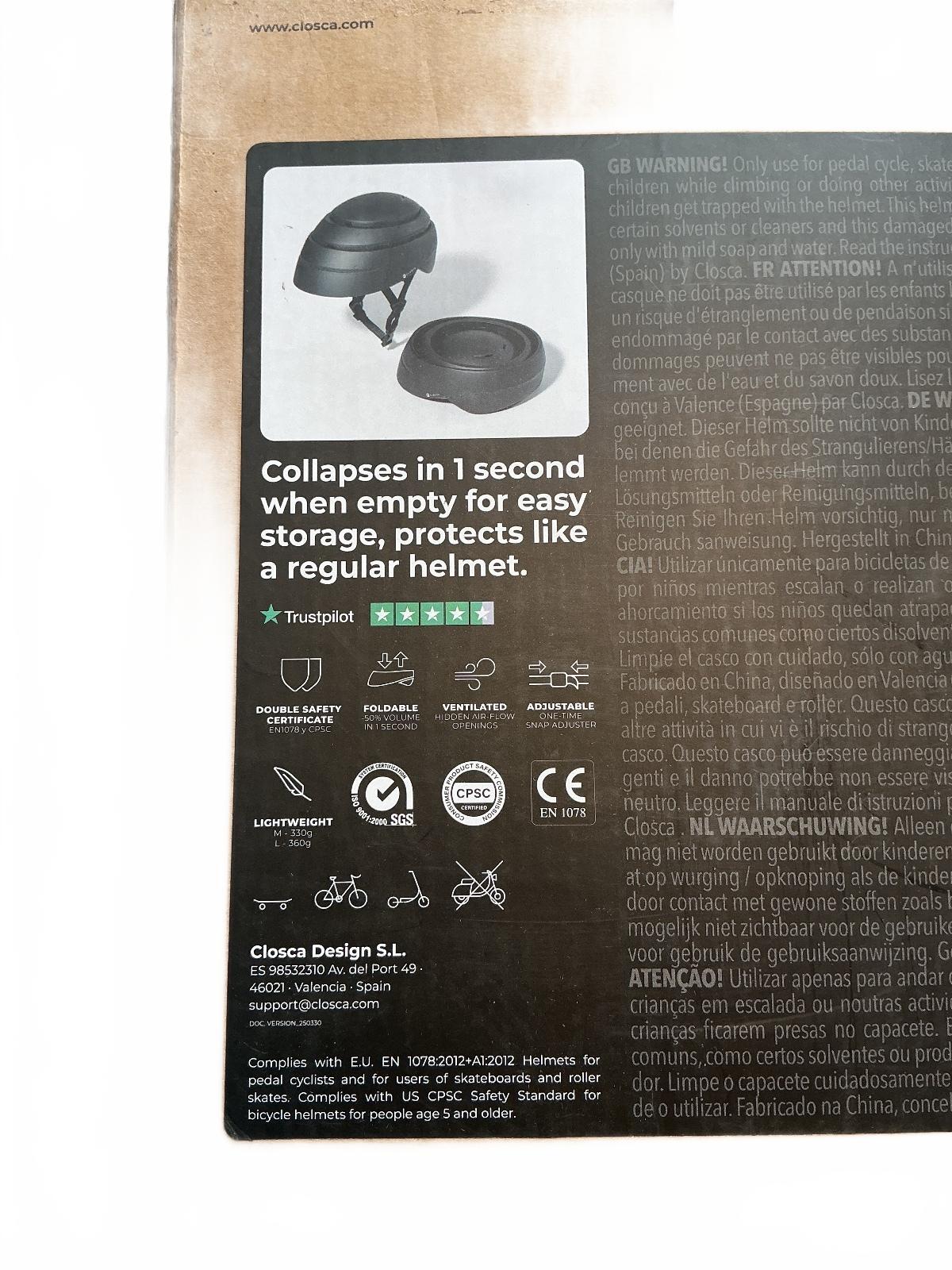 Closca Helmet Loop M Size Foldable Bike Helmet Green