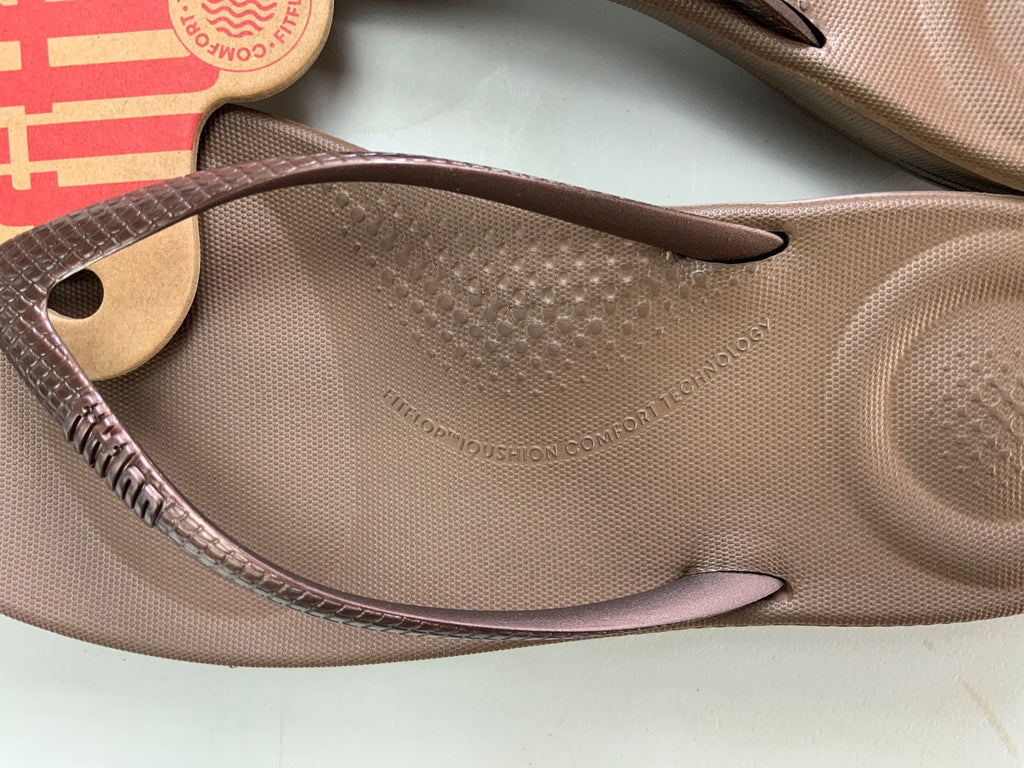 *NEW* FitFlop Women's Bronze Thong Sandals Size UK 3 EU 36 Comfortable