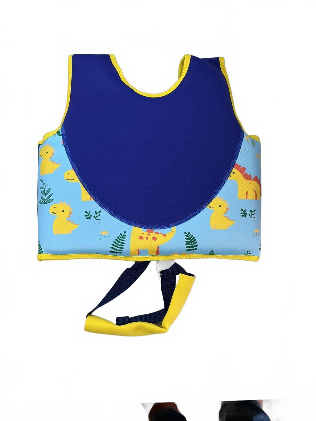 Wenlia Child Swim Vest Large Blue Yellow Cute Animal Print Adjustable