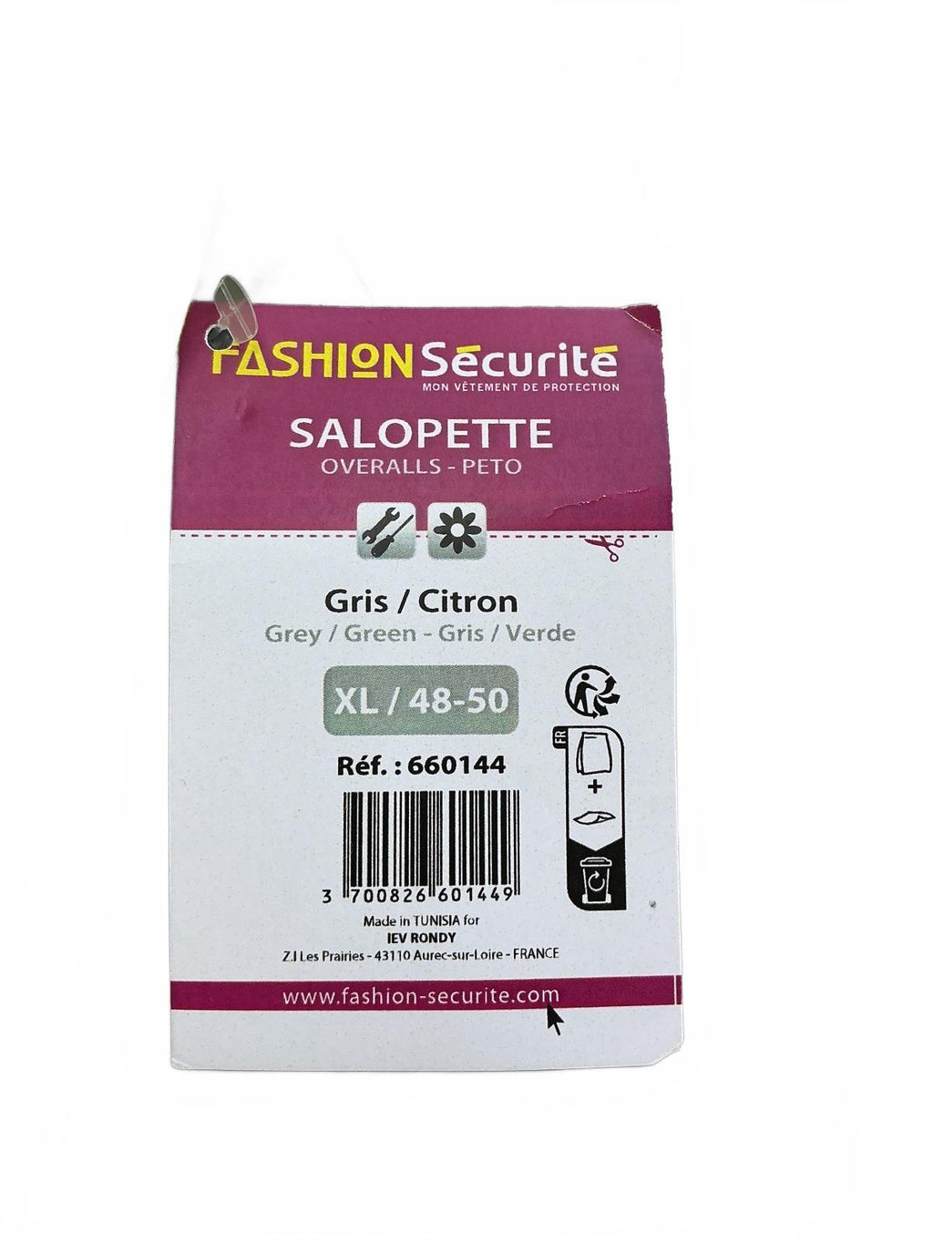 Fashion Securite Salopette Overalls XL Grey Green Durable Workwear