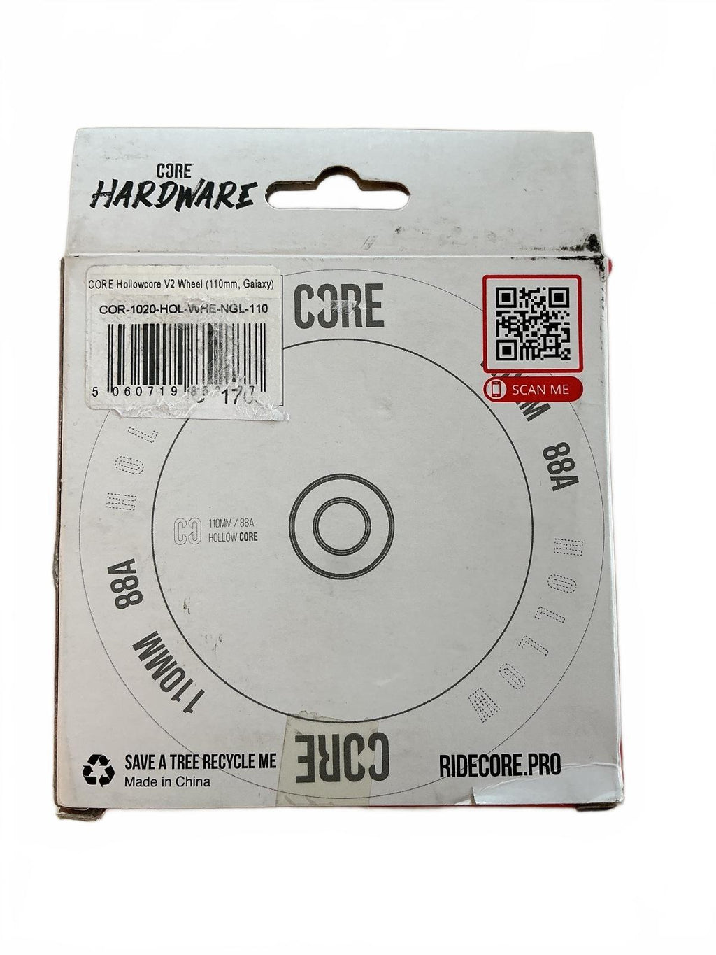 Core 110mm 88A Hollow V2 Skateboard Wheel