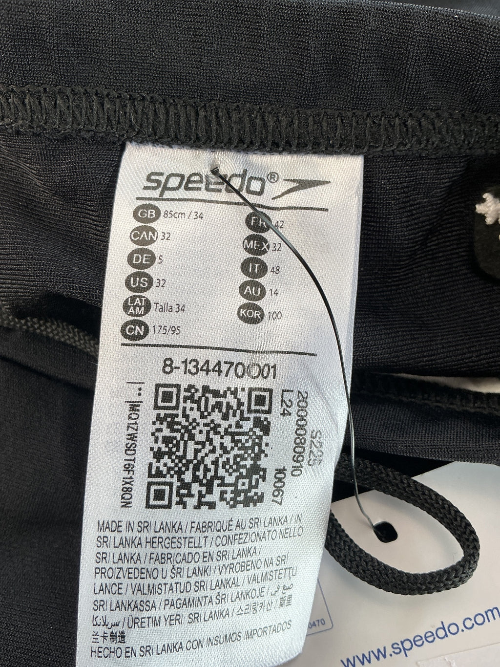 Speedo Endurance Men's Swim Jammer Size 34 Black Durable Fit New