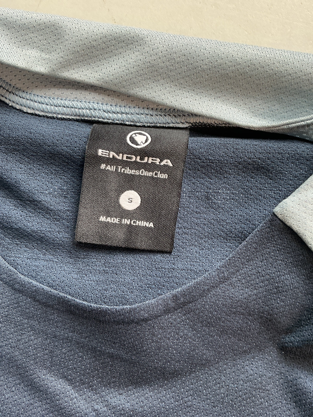 Endura SingleTrack Men's S Navy/Light Blue Short Sleeve Cycling Jersey Top