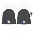 Two Soofun LED Beanie Unisex One Size Black with Built-in LED Light