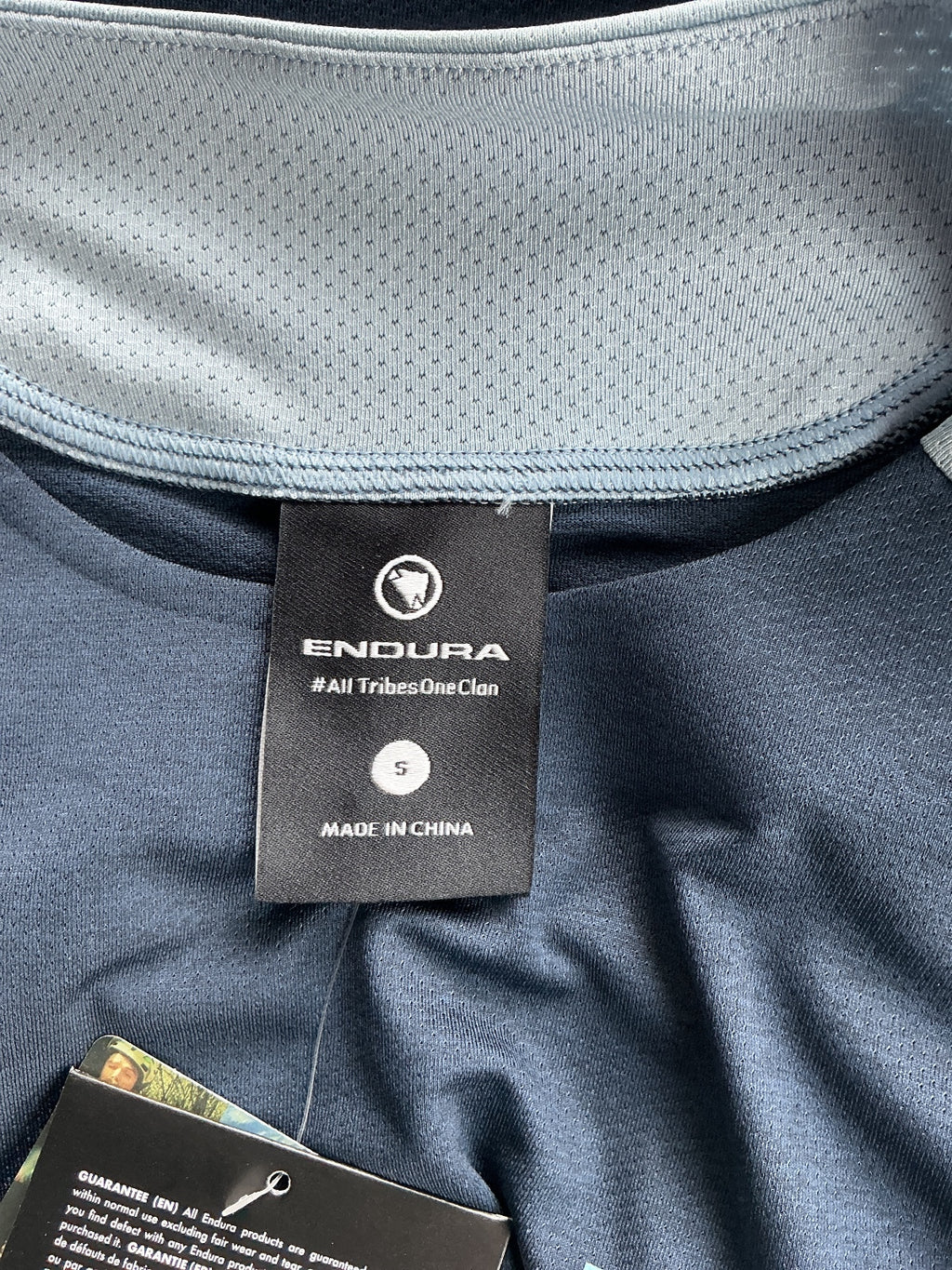 Endura SingleTrack S/S Jersey Men's Small Navy Blue Light Blue Breathable Fabric