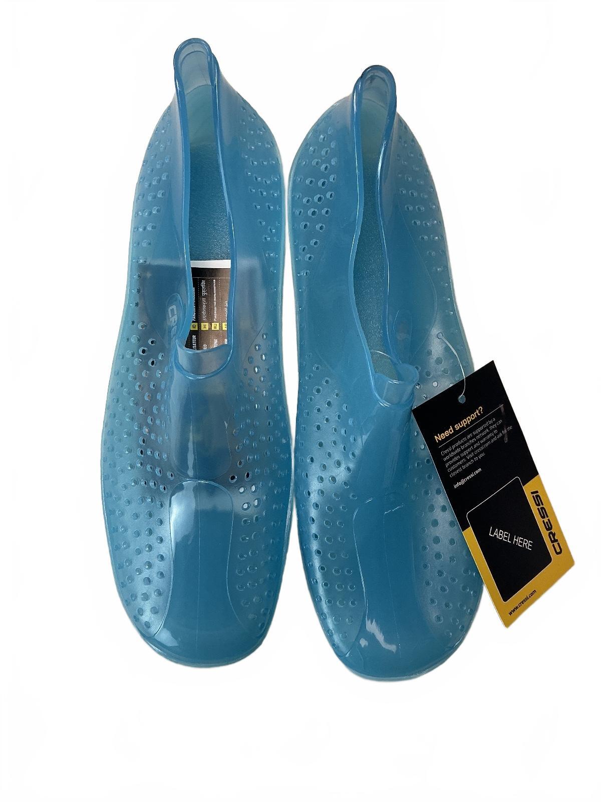 Cressi Aqua Shoes Size 43 Uk 9 Blue Transparent Water Shoes