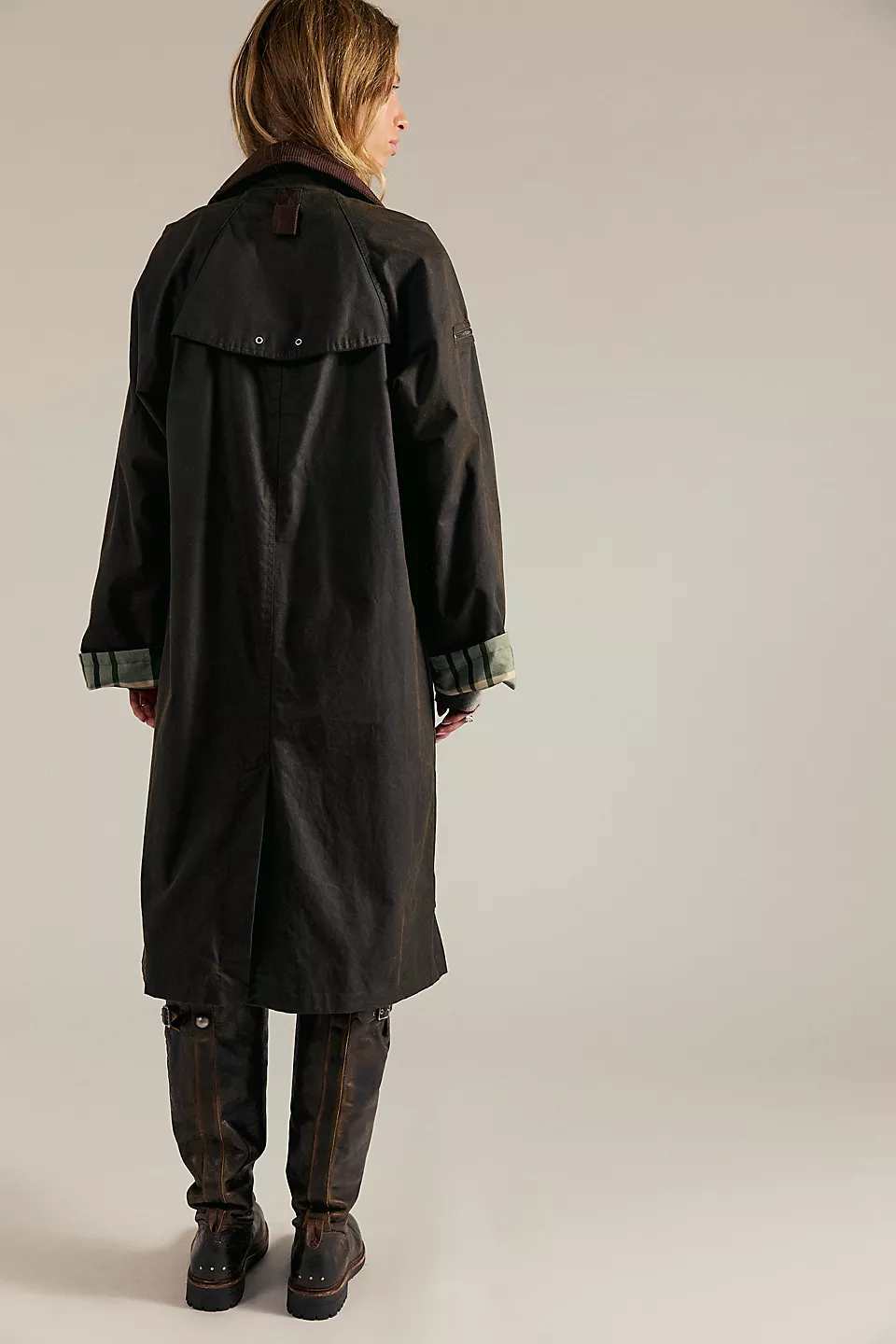 We the free Classic Waxed Cotton Long Coat Jacket Size Regular M Stylish