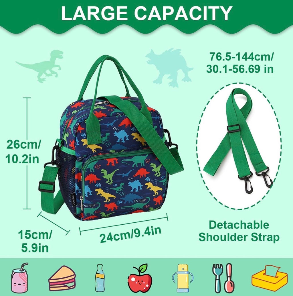 Rmulo Kids Dinosaur Print Backpack Changing Bag Unisex Multi-Colour Large