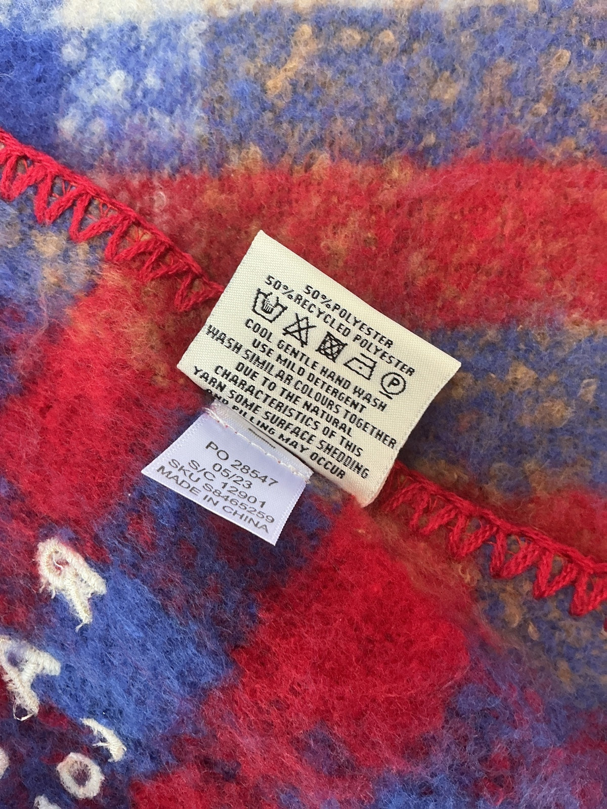 Radley London Scarf Women Multi Colour Checked Pattern Soft Warm 100x42cm