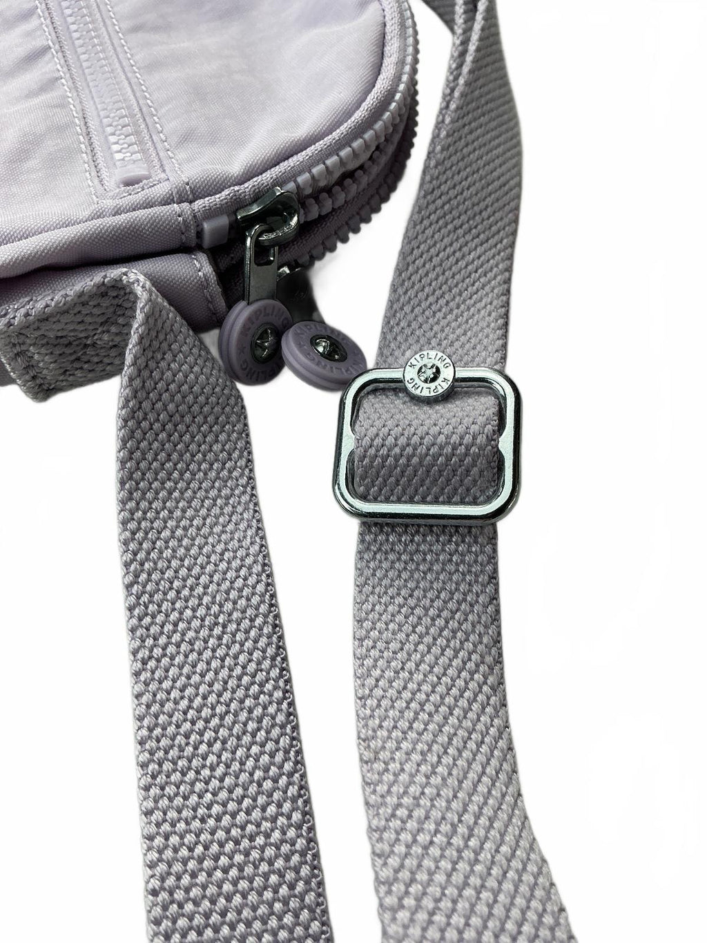 Kipling Keeffe Crossbody Bag Women Small Lilac Dual Zip Pocket Adjustable Strap