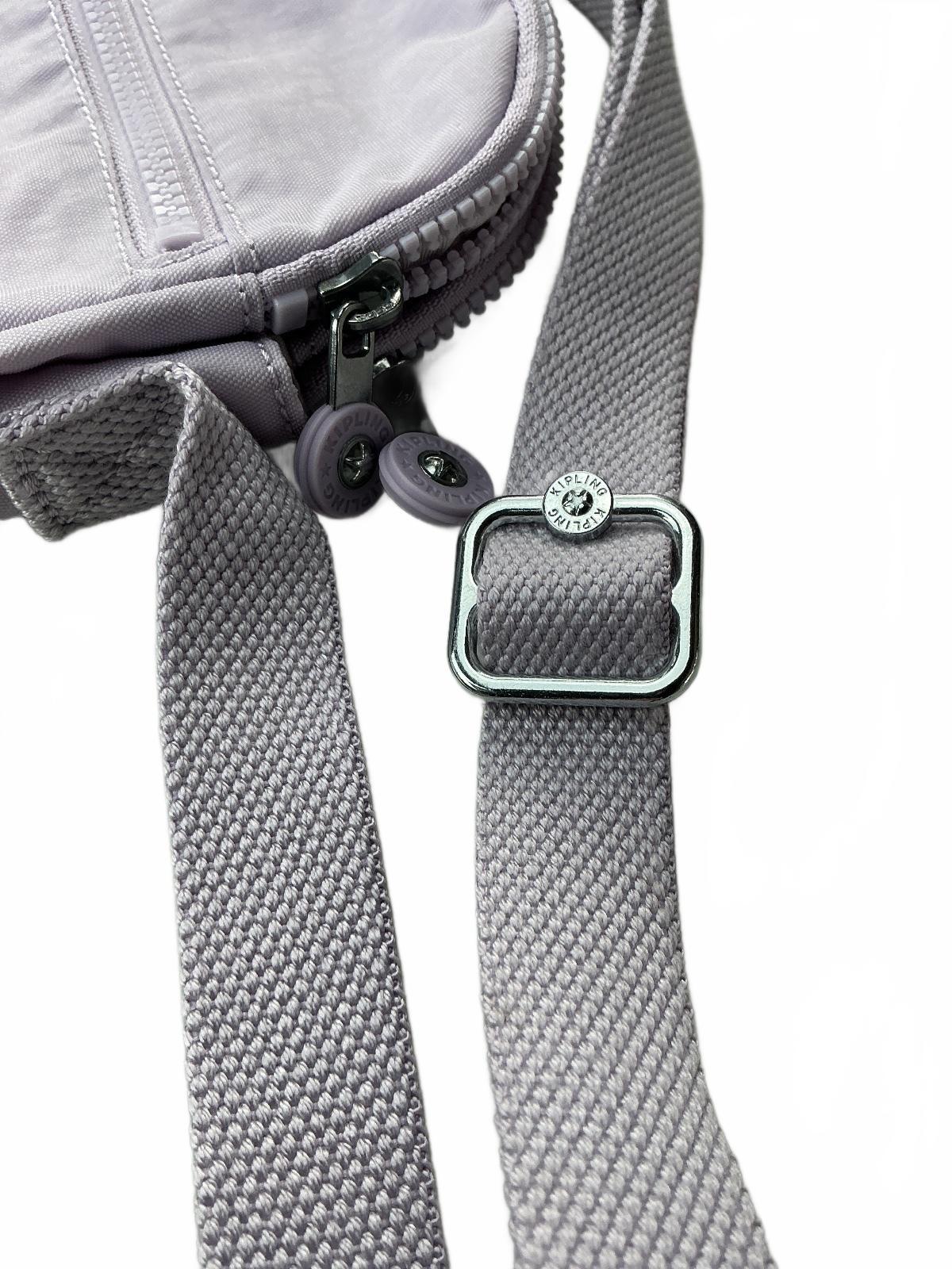 Kipling Keeffe Crossbody Bag Women Small Lilac Dual Zip Pocket Adjustable Strap