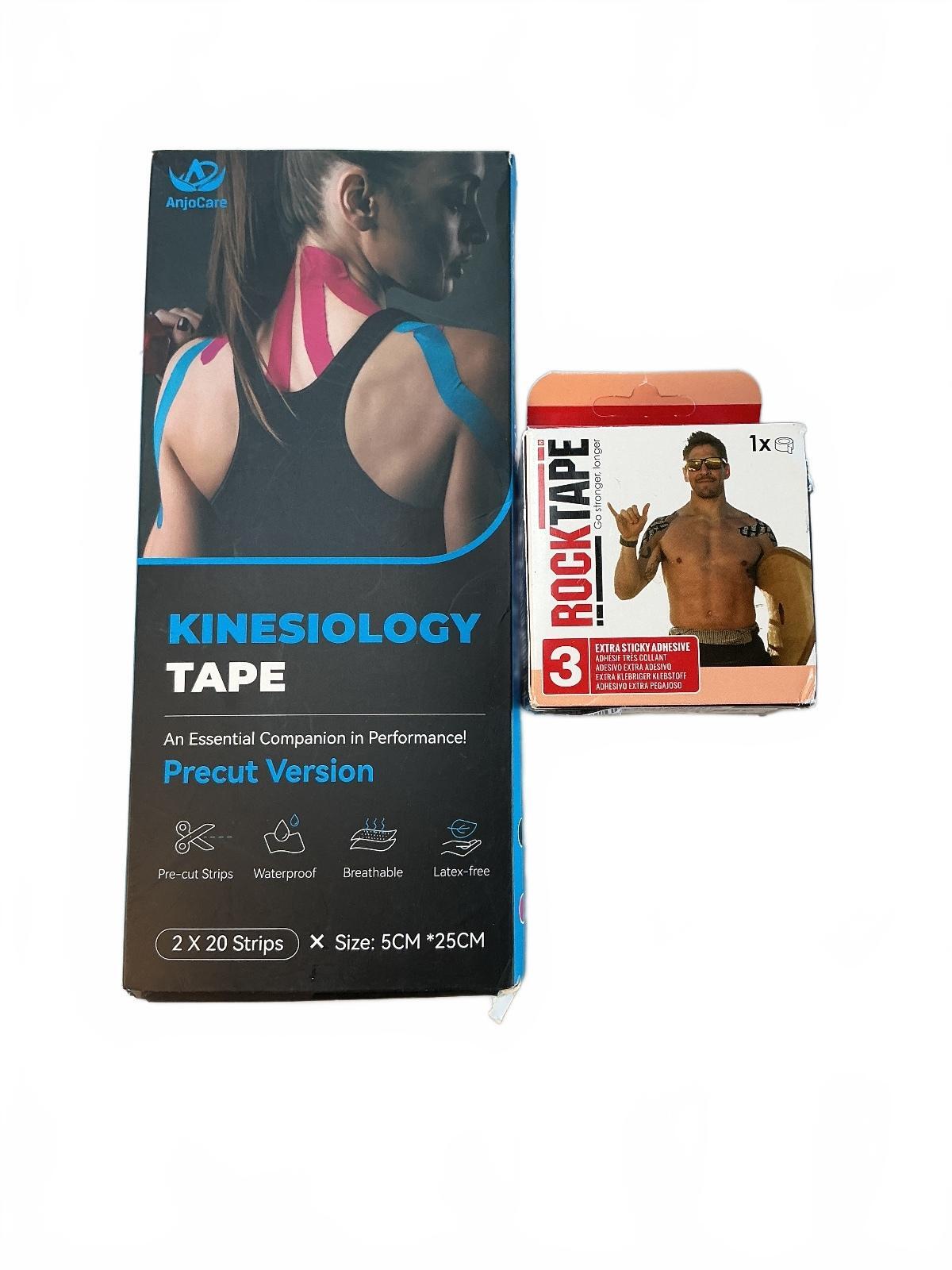 Kinesiology Tape 5cm x 25cm Precut Version+Rocktape one roll