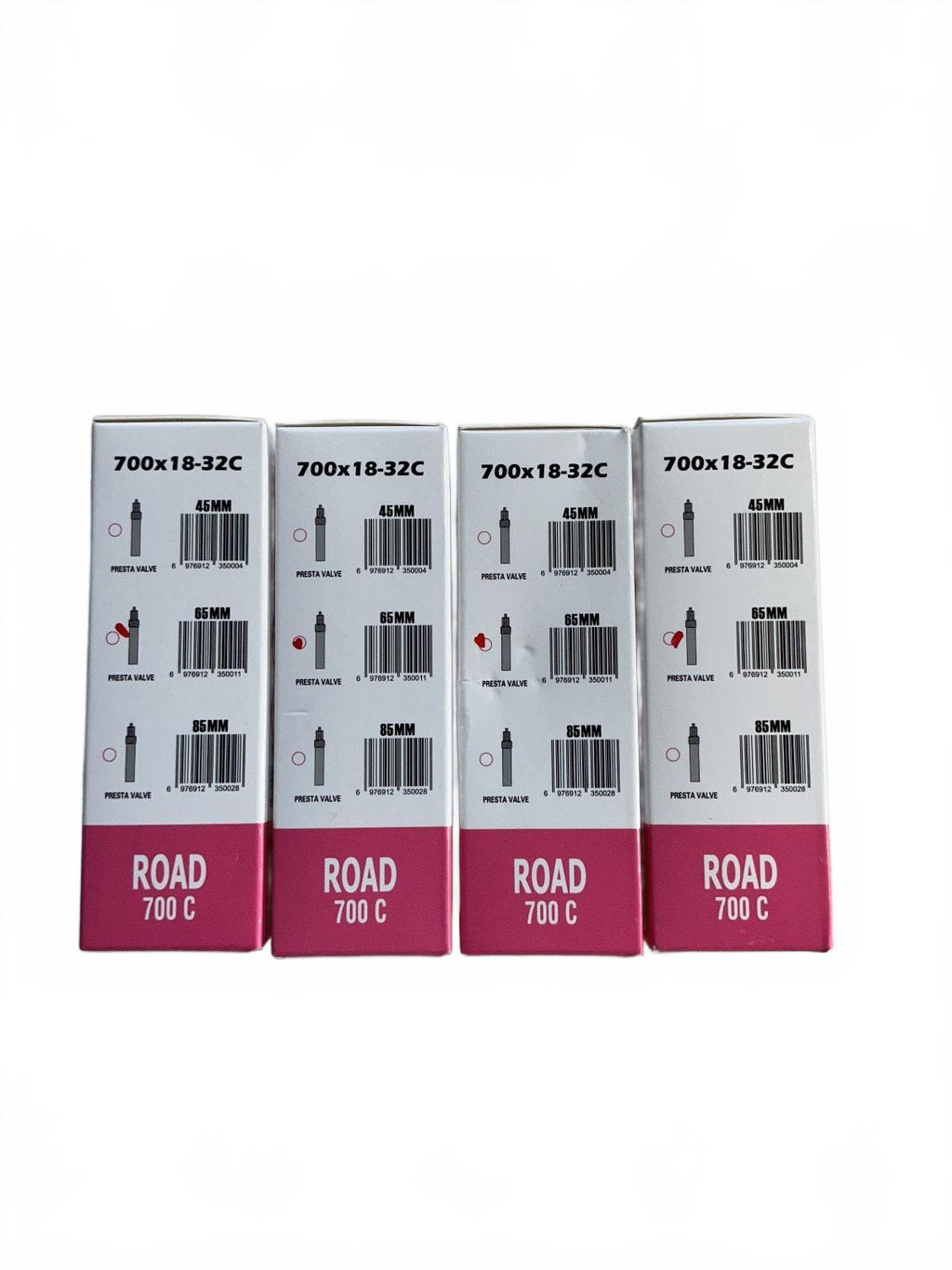 *NEW* Four RideNow 36g Bicycle Inner Tube Presta Valve 700x18-32C Road 65mm