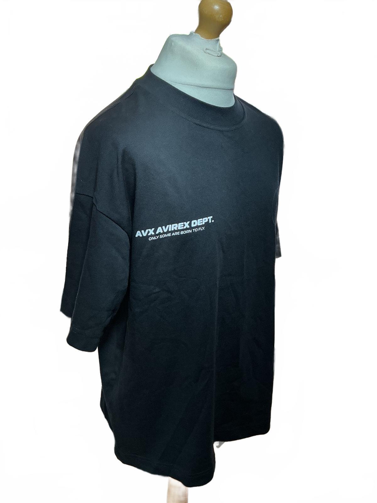 Avirex Dept AVX Black Oversized T-Shirt Size Regular L Casual Streetwear