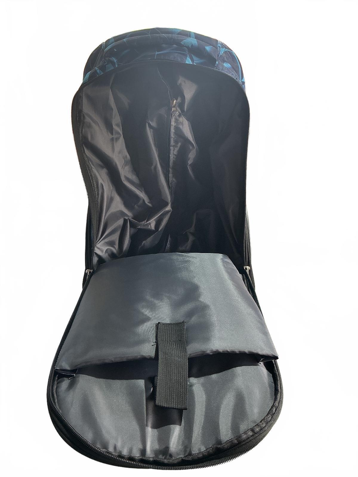 Feiyu Blue Geometric Pattern Wheeled Backpack 20L Size Medium Schoolbag Bts