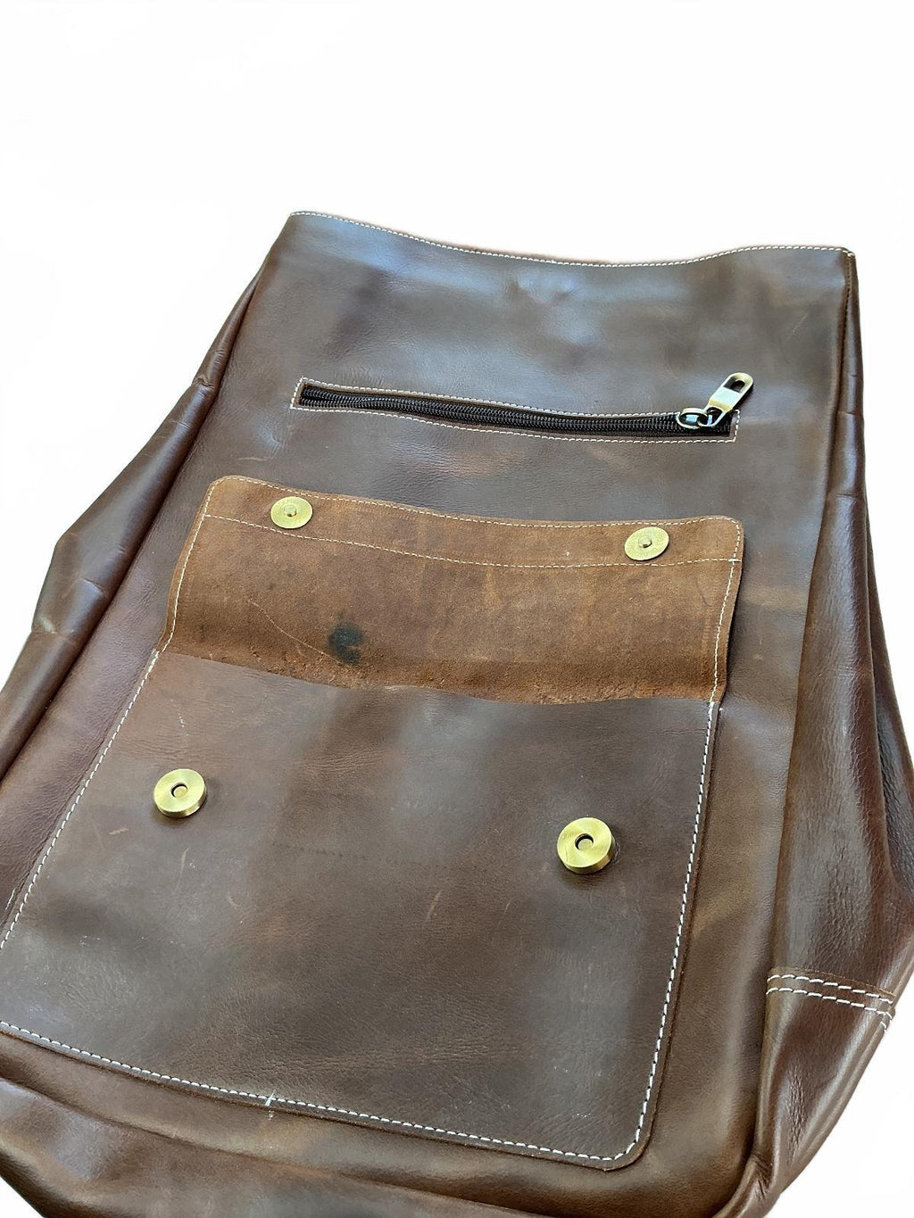 Oxford Chariot Luxury Leather Rucksack Brown Laptop Sleeve Multiple Pockets