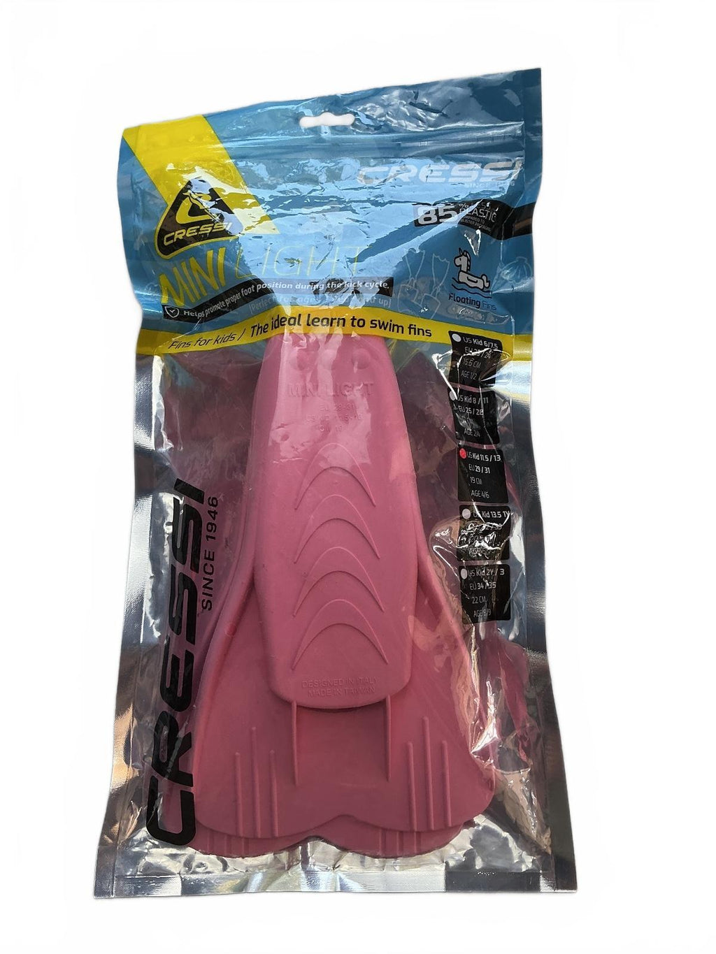 *NEW* Cressi Mini Light Kids Swim Fins Pink Size 29/31 Uk 11/12.5