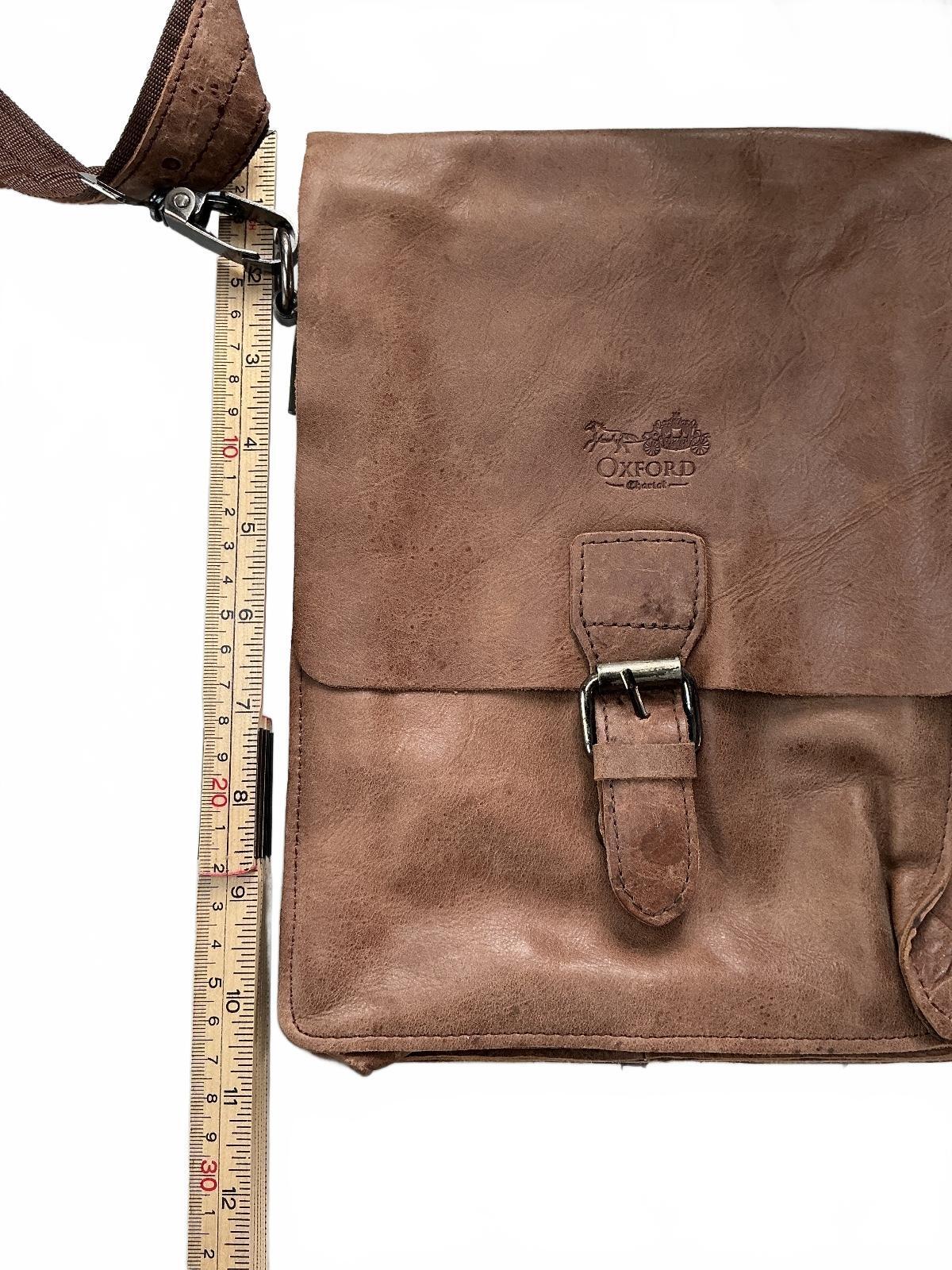Bespoke Oxford Chariot Luxury Leather Messenger Bag Men Brown Adjustable Strap
