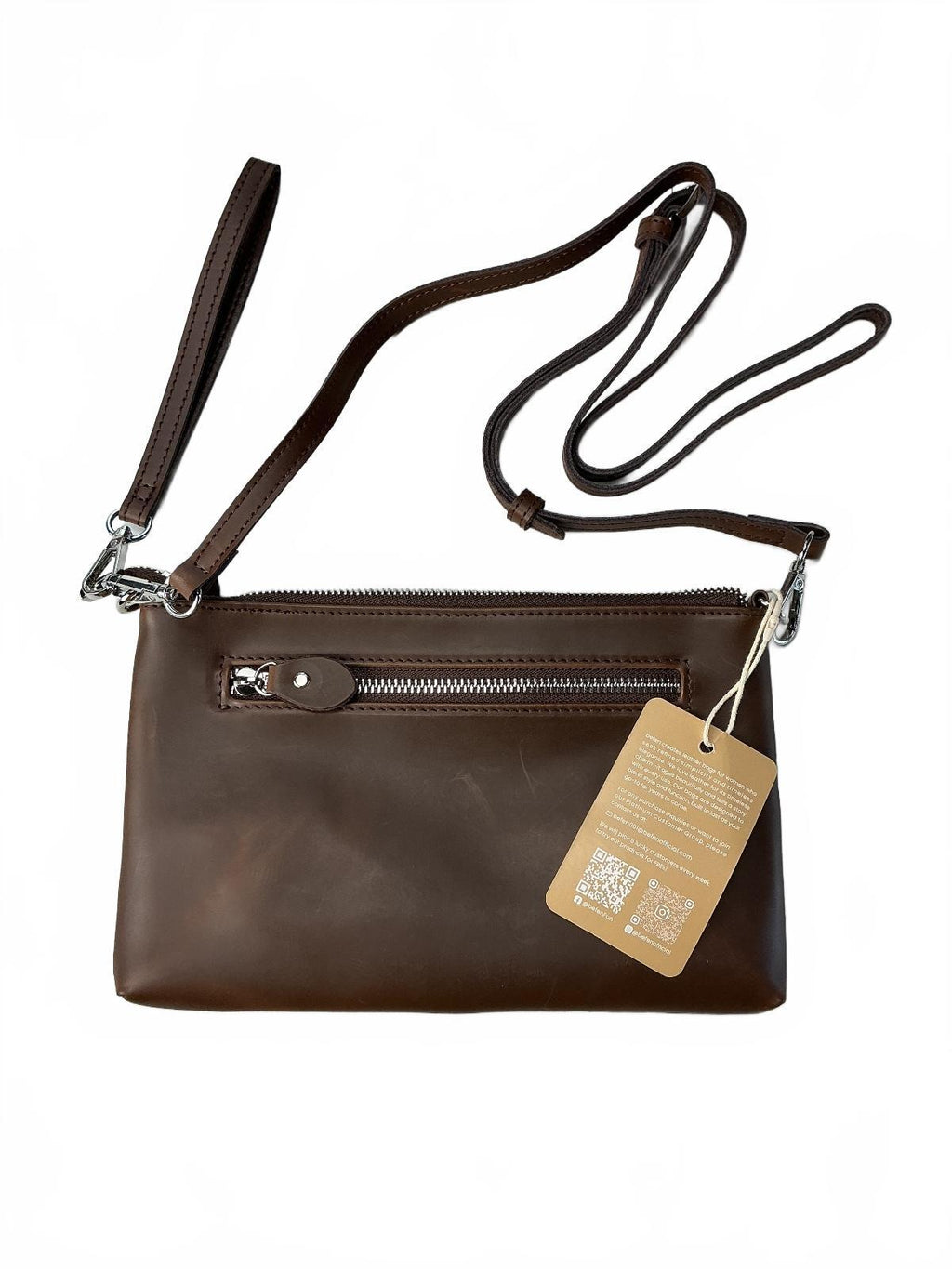 befen Leather Crossbody Bag Women Brown Simple Stylish