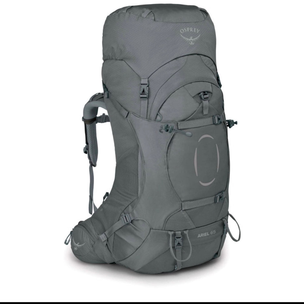 Osprey Ariel 65L Women’s Backpack Large Grey Custom Fit Lightweight Raincover