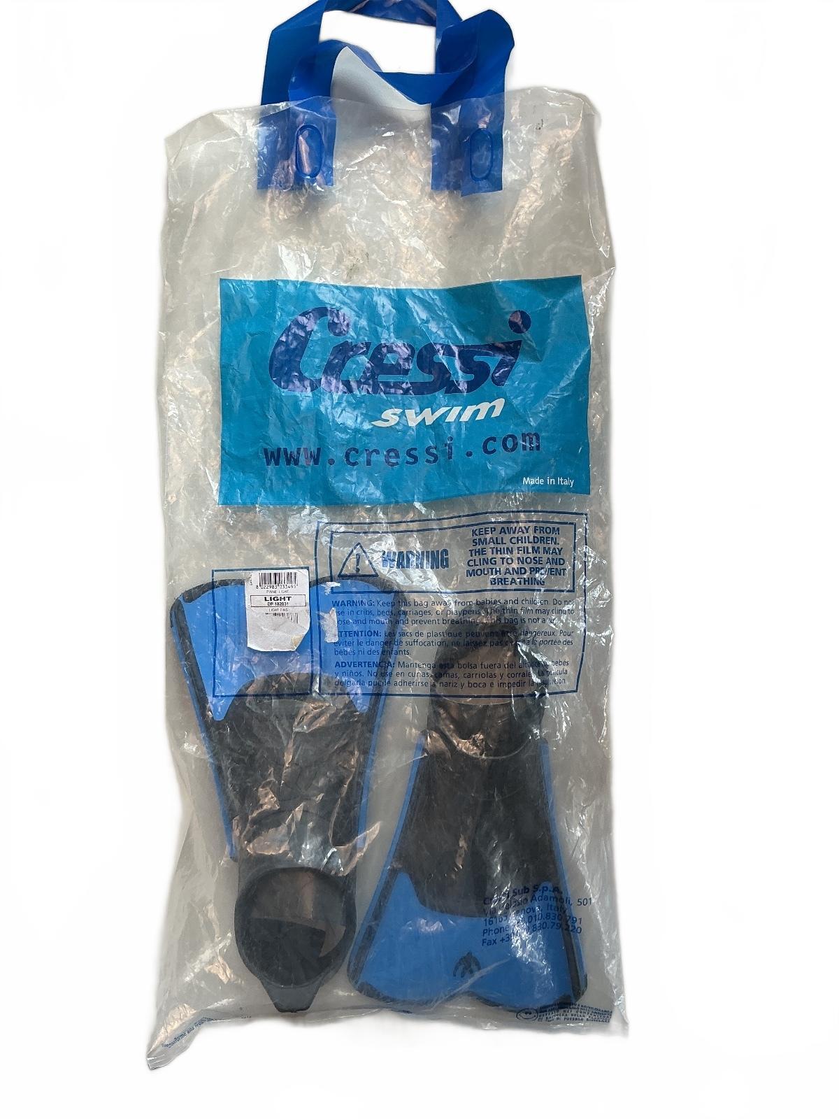 Cressi Rondine Light Swim Fins Size 12-13 Uk 31-32 Kids Blue Black