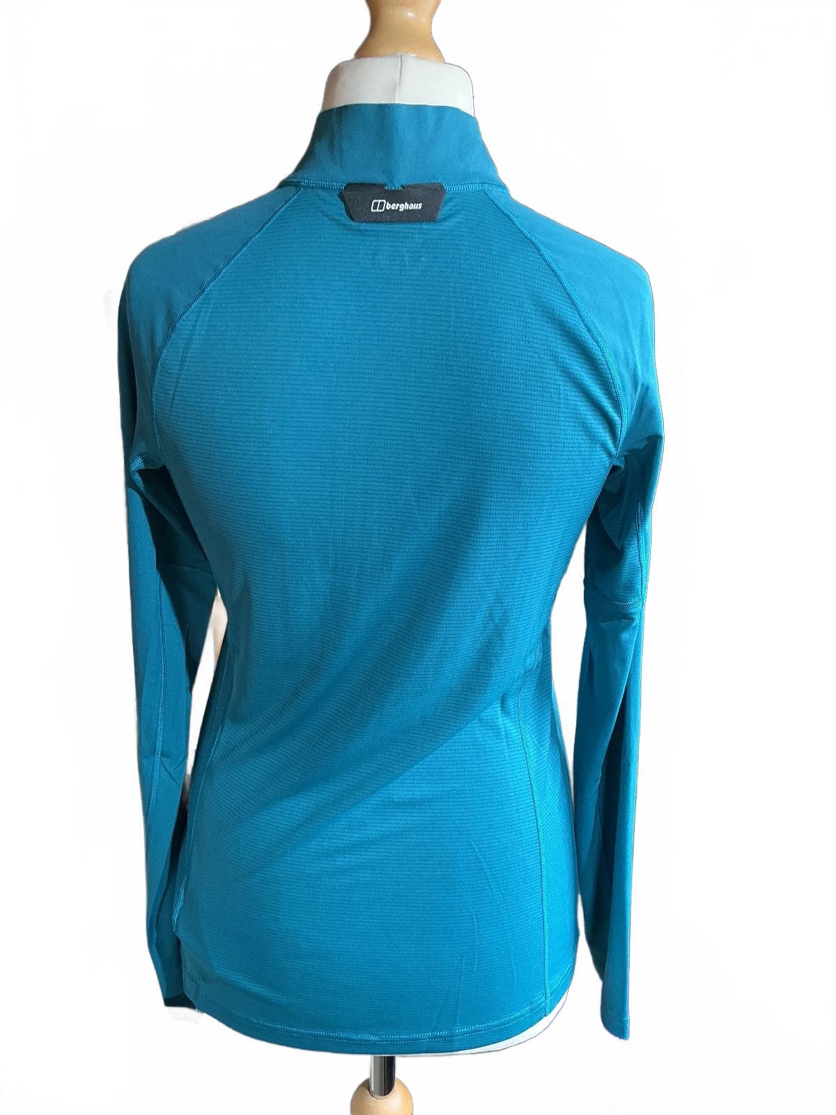Berghaus W 24/7 Maternity L/S HZ Tech Tee Top UK 8 XS Blue Activewear