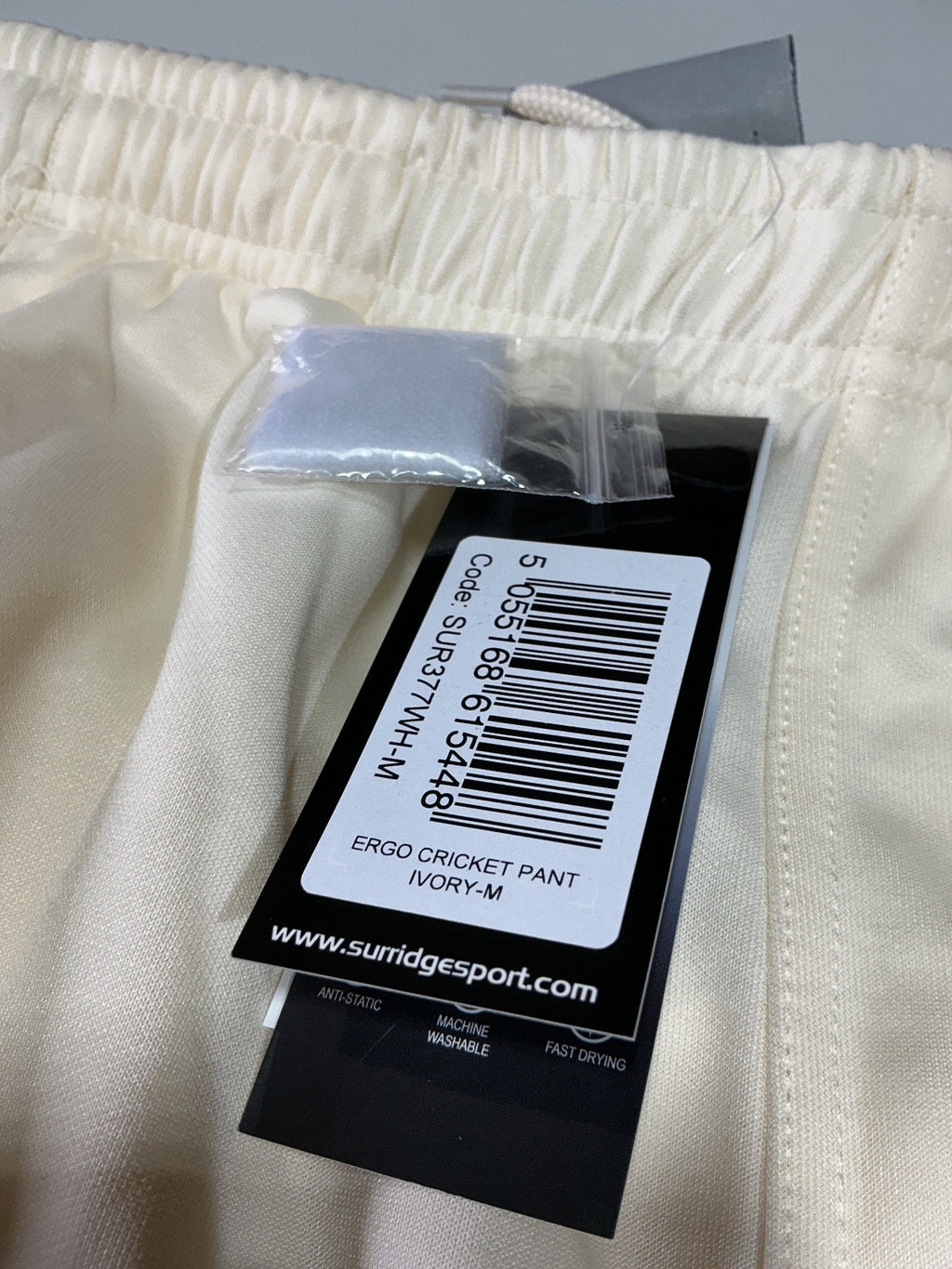 *NEW* Suridge Ergo Cricket Pant Ivory Size M Comfortable Athletic Wear