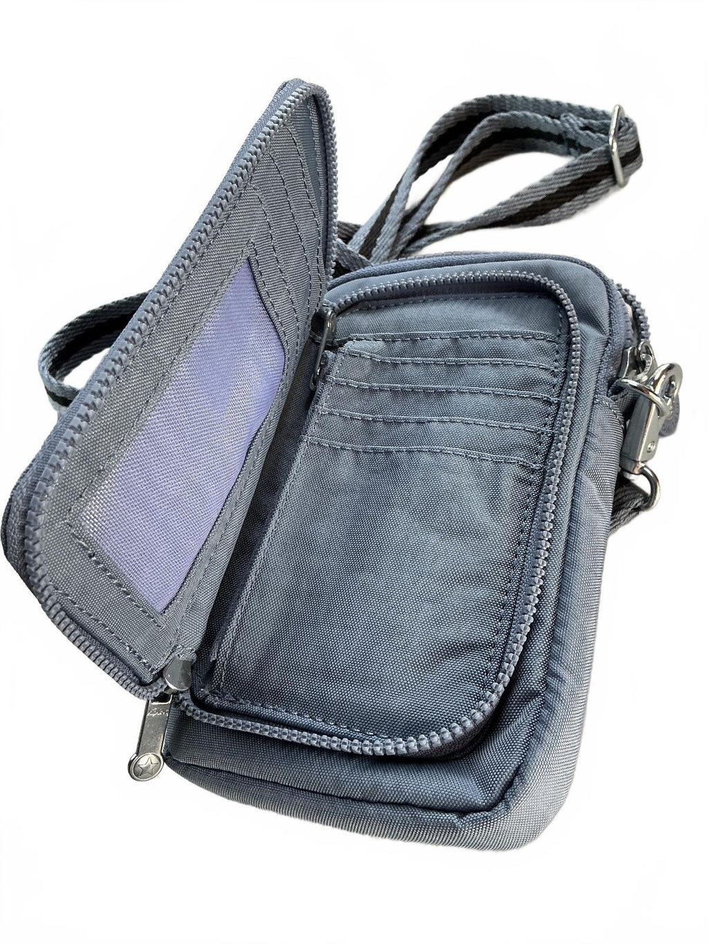 Kipling TELMO NWT Small Wallet Crossbody Bag Women Blue Stone Removable Strap