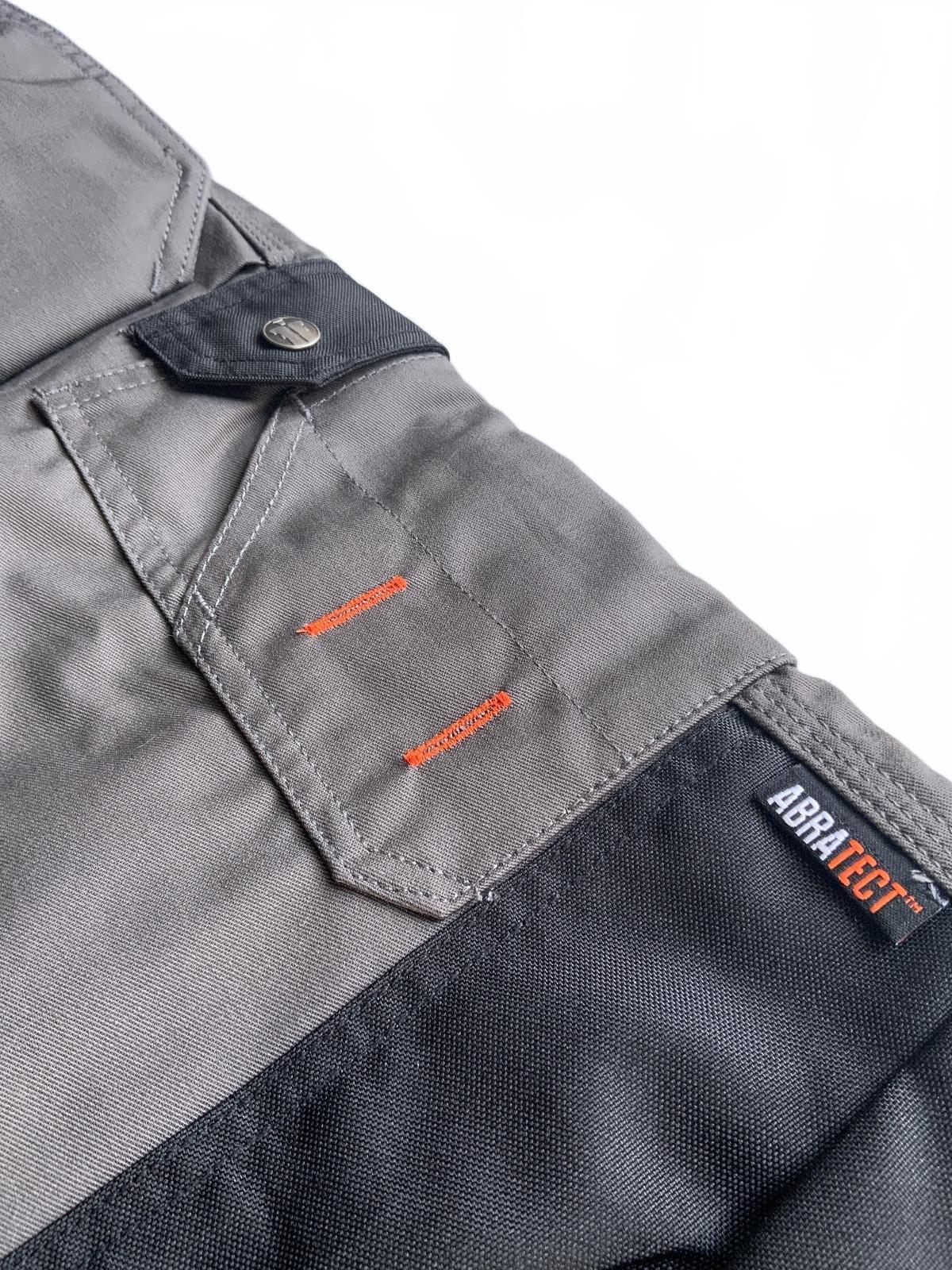 *NEW* Scruffs Worker Plus Trousers 34R Grey Black Workwear Durable Pants