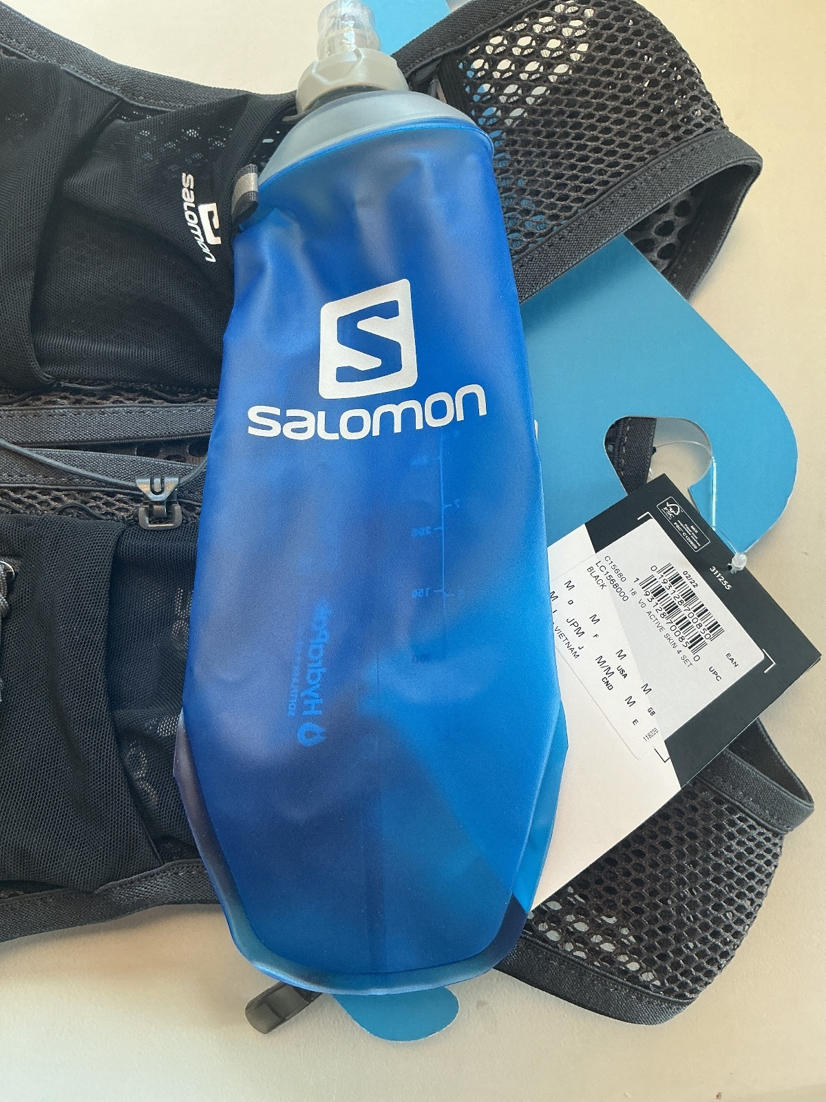 *NEW* Salomon Active Skin 4 Set Running Hydration Vest Black Size M