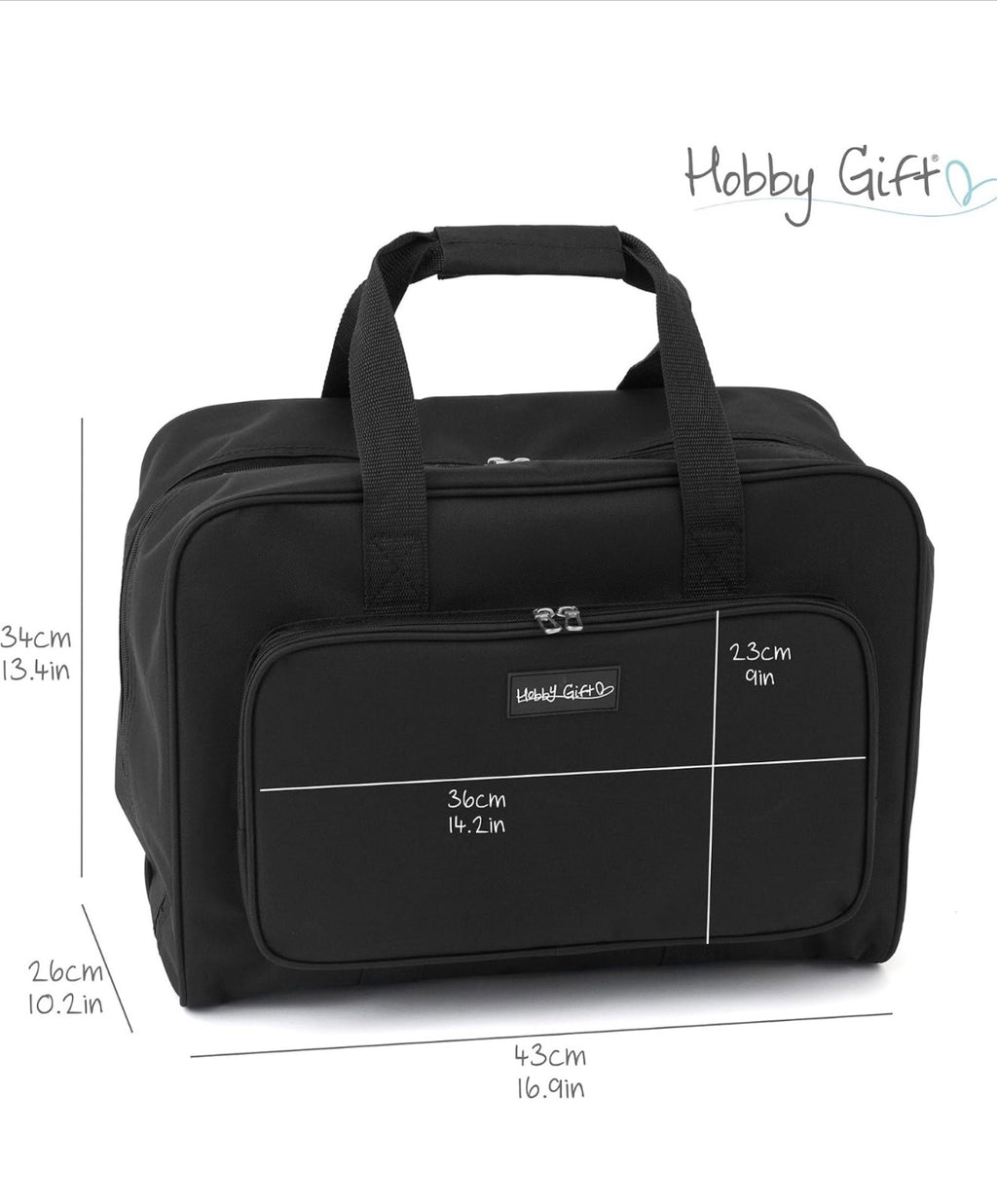 Hobby Gift Sewing Machine Carry Bag Black Durable Padding Large Pocket