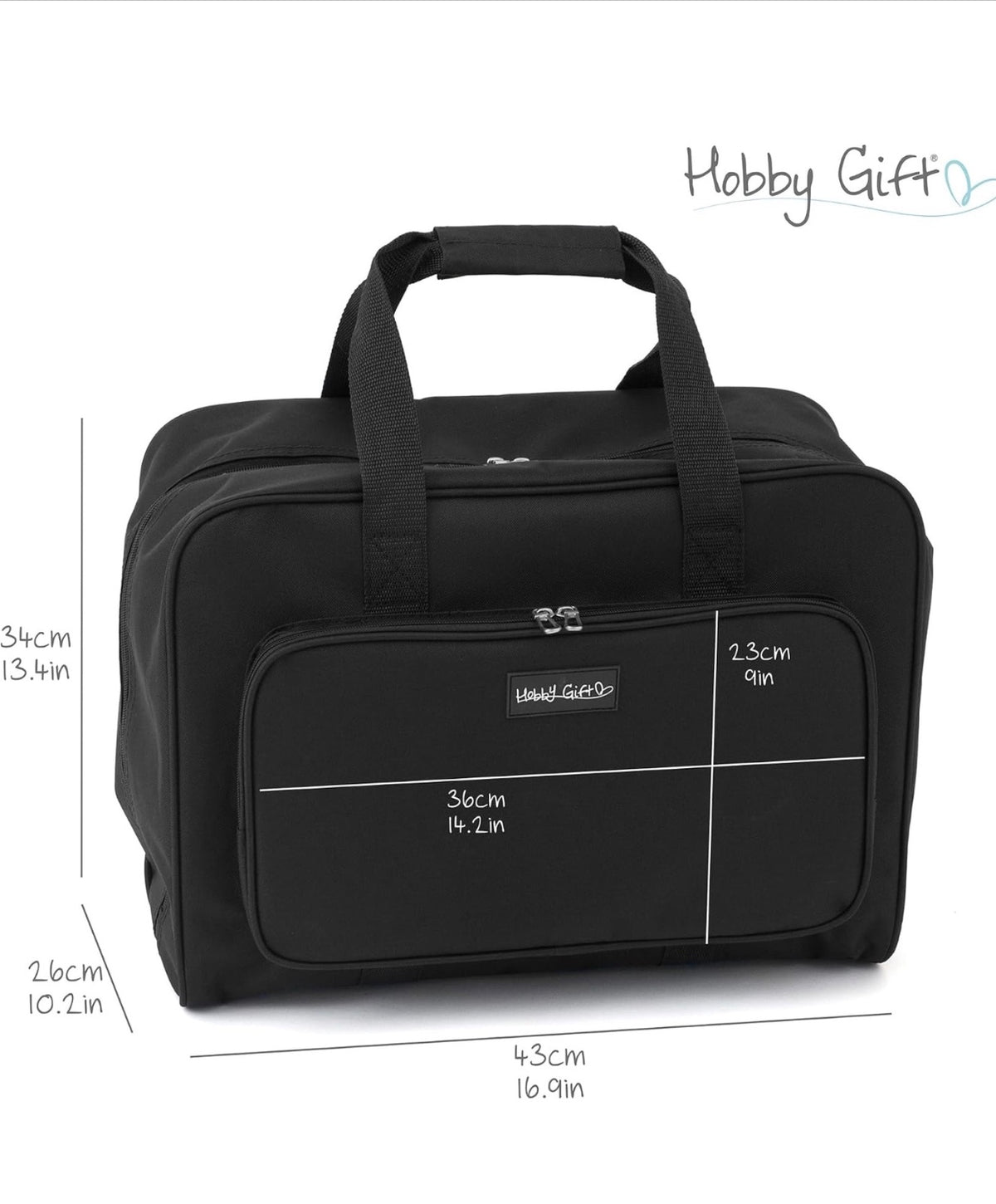 Hobby Gift Sewing Machine Carry Bag Black Durable Padding Large Pocket