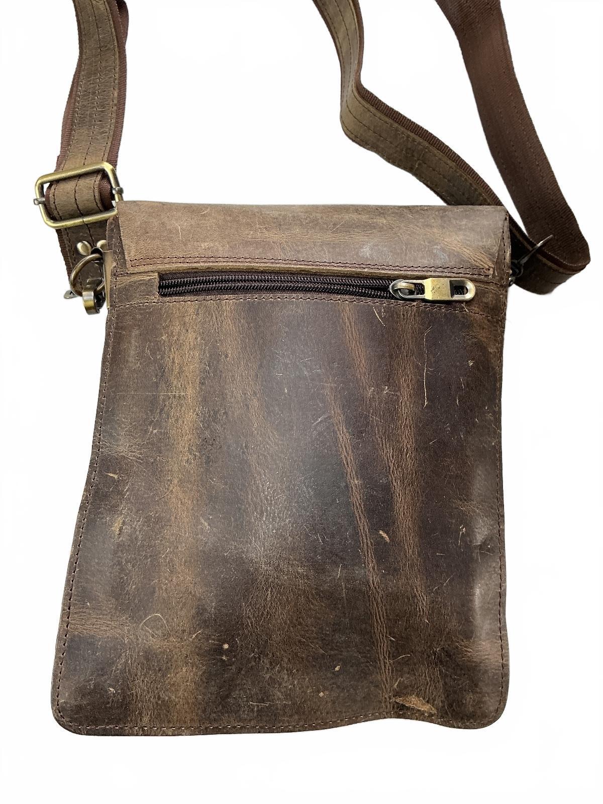 Oxford Bespoke Luxury Leather Crossbody Bag Unisex Brown Vintage Style