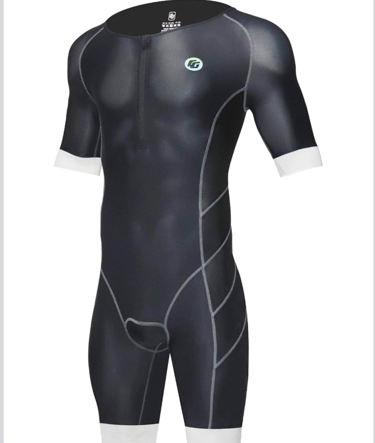 OG Triathlon Suit Men's 2XL Black High Tech Fabric Smooth Zipper