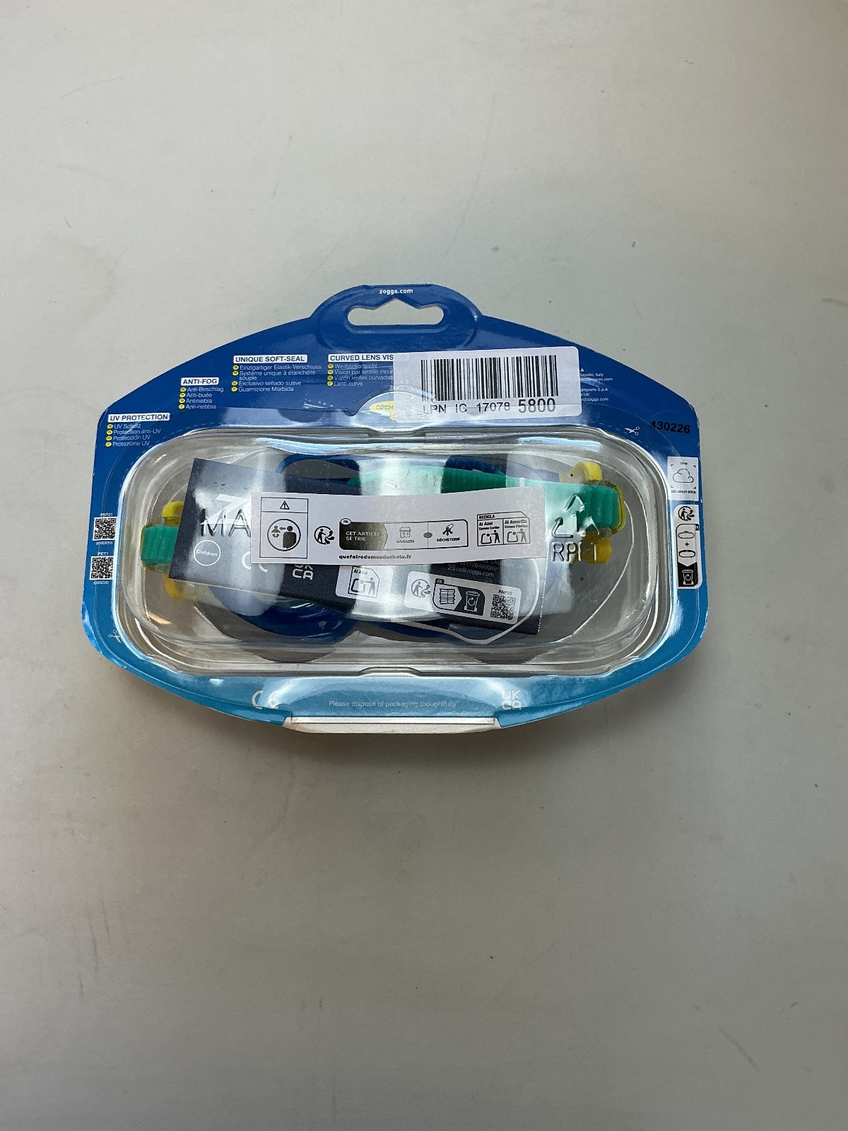 *NEW* Zoggs Phantom Kids Mask Swimming Goggles Size 0-6 Years Blue