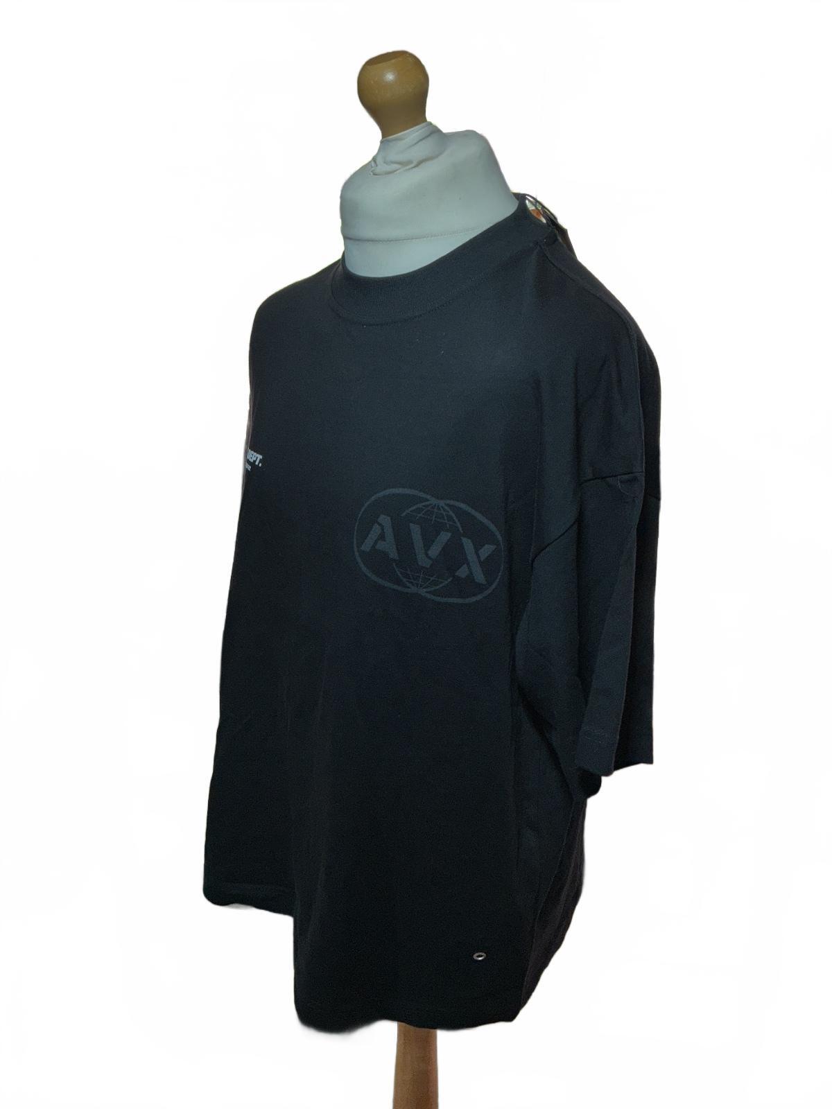 Avirex Dept AVX Black Oversized T-Shirt Size Regular L Casual Streetwear
