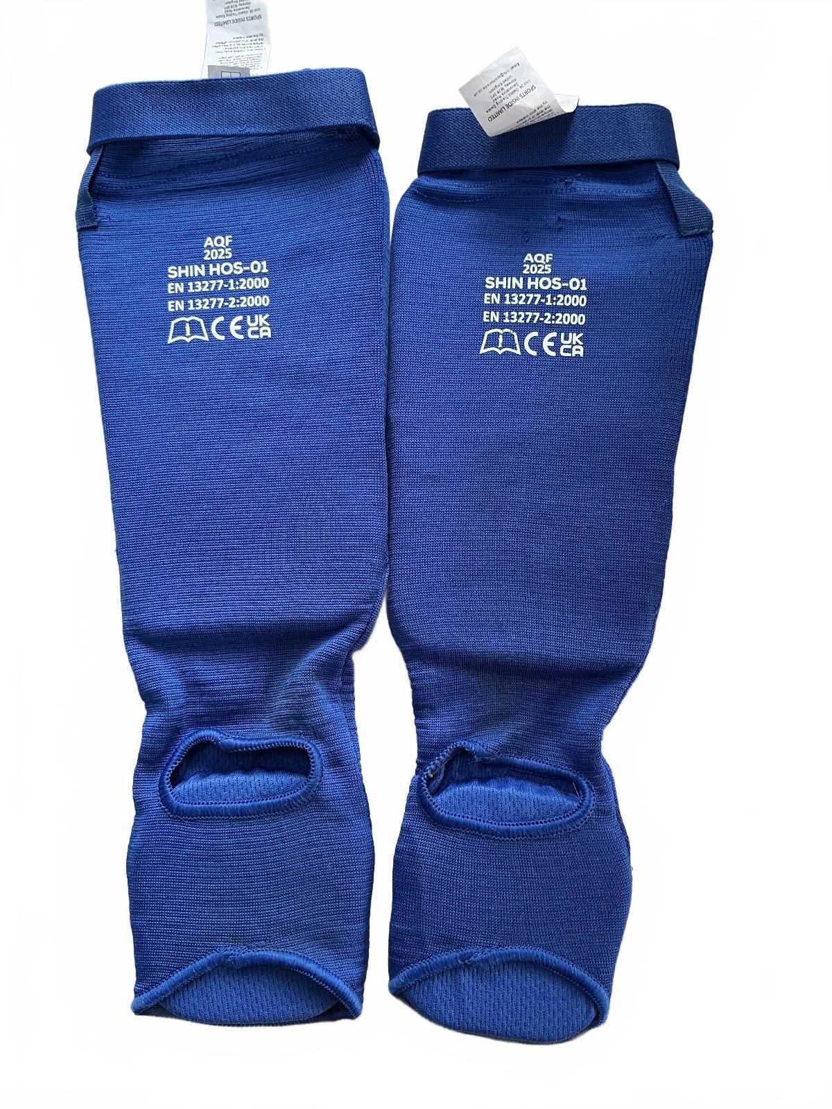 AQF Sports Blue Shin Instep Guards Small