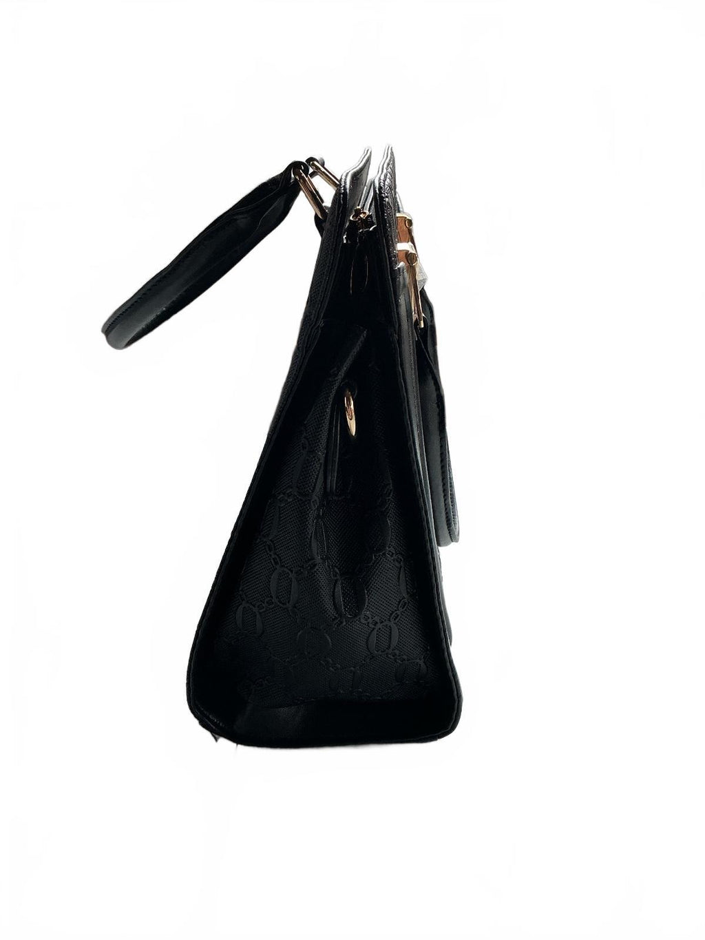 MOROLOVE Black Handbag Set with Wallet and Pouch Size