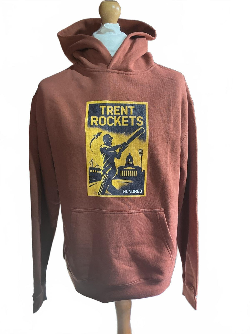 Trent Rockets Brown Hoodie Sweatshirt Size S Casual Sportswear