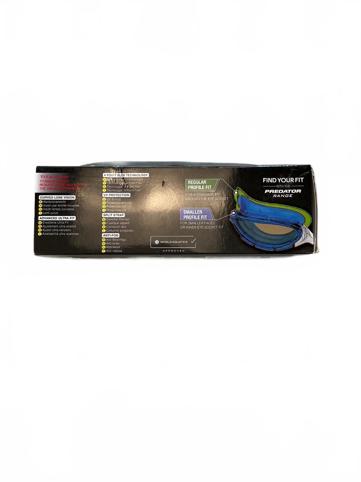 *NEW* Zoggs Predator Flex Swimming Goggles Grey Black Mirror Size 11C