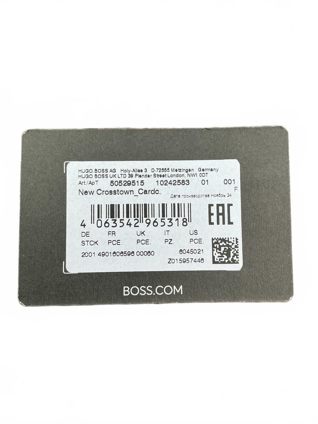 Hugo Boss New Black Men Card Holder Leather RFID Blocking Stylish