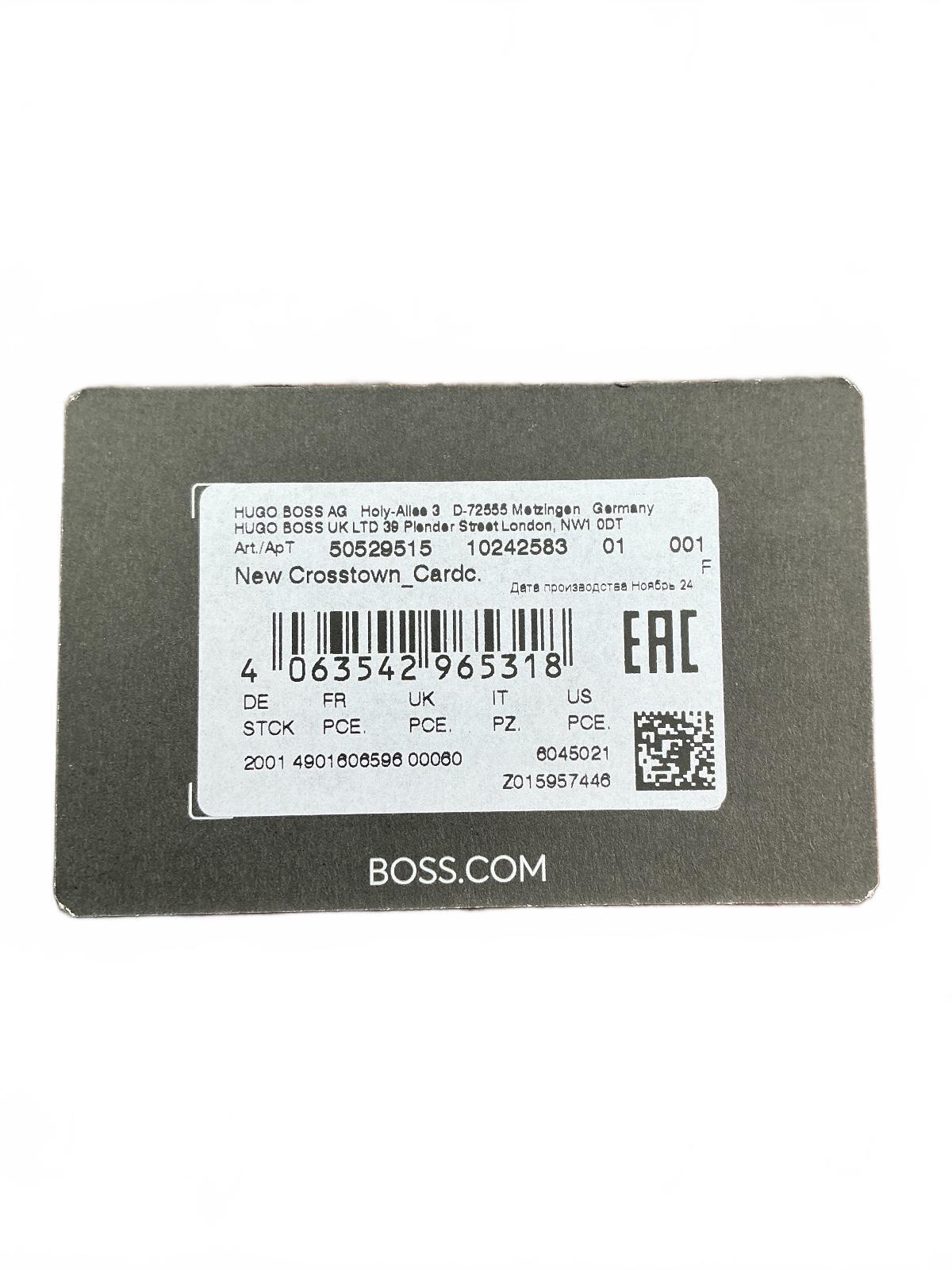 Hugo Boss New Black Men Card Holder Leather RFID Blocking Stylish
