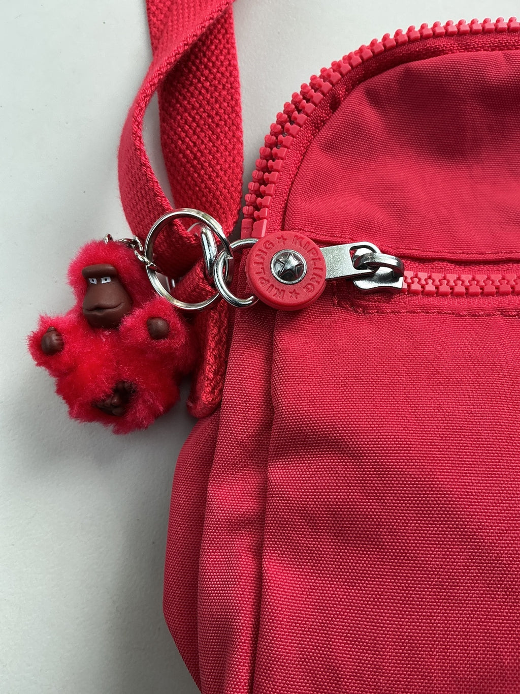 Kipling Keeffe Crossbody Bag Women Red Lightweight Adjustable Strap