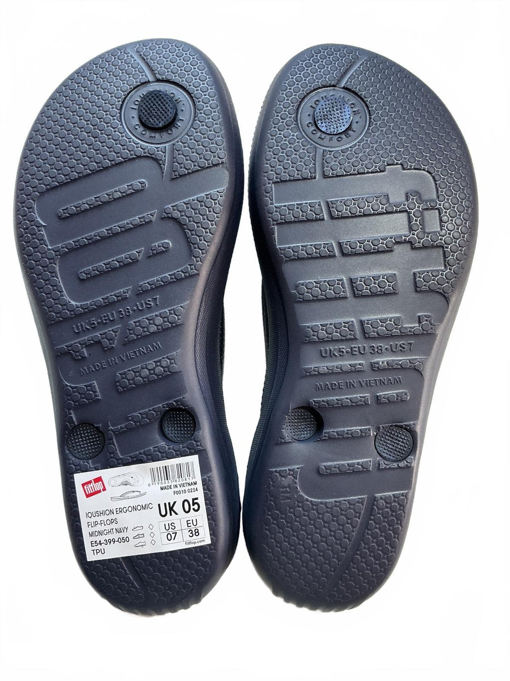 FitFlop IQushion Ergonomic Flip-Flops UK 5 Midnight Navy Comfortable Sandals